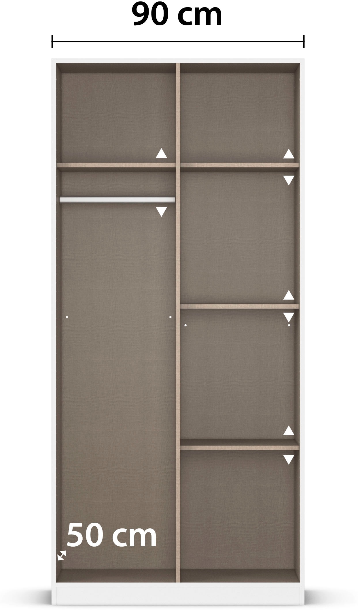 rauch Kleiderschrank »Schrank Garderobe Garderobenschrank Putzschrank Wäscheschrank BERGHEIM« Breite/Höhe/Tiefe: 91/197/54 cm,  mit viel Stauraum, rechte Tür abschließbar 2 Schlüssel MADE IN GERMANY