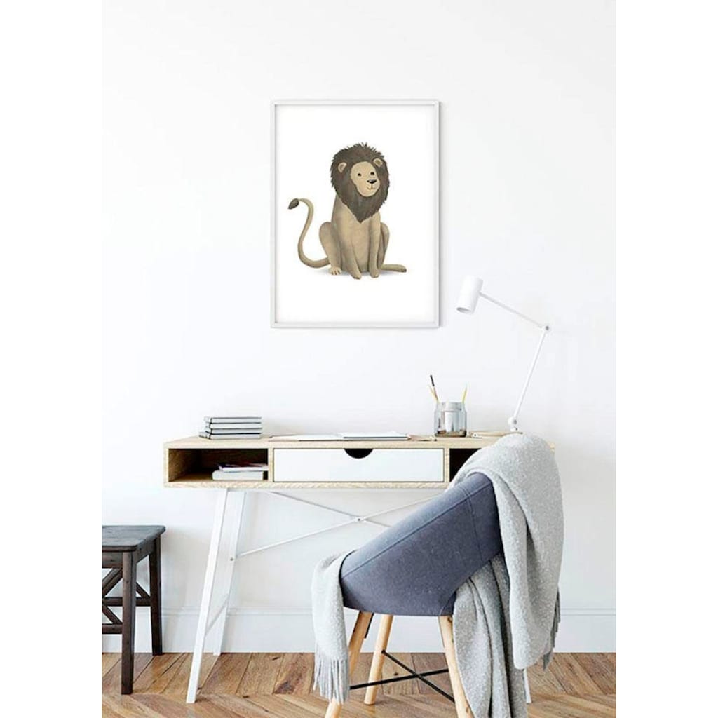 Komar Poster »Cute Animal Lion«, Tiere, (1 St.), Kinderzimmer, Schlafzimmer, Wohnzimmer