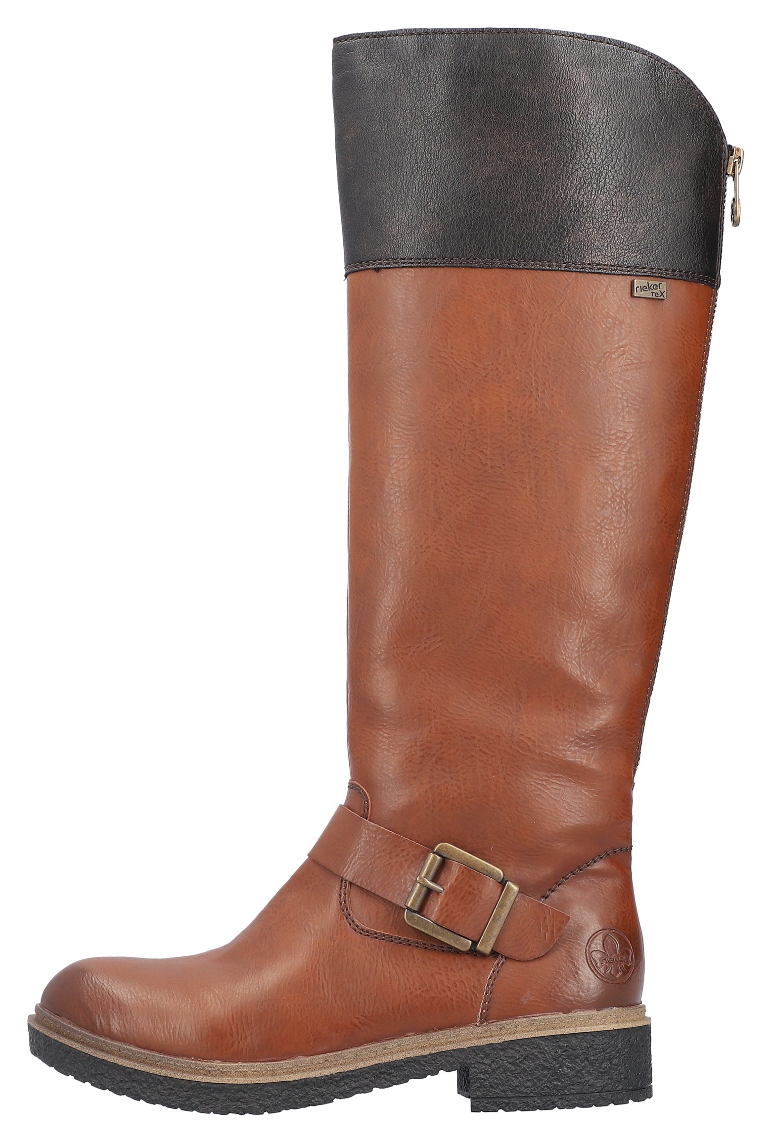 Rieker Winterstiefel, Langschaftstiefel, TEX-Membran, Blockabsatz, Innenreißverschluss