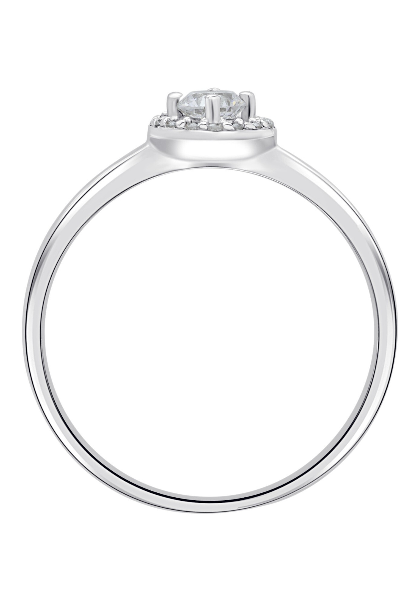ONE ELEMENT Diamantring »0,26 ct Diamant Brillant Invisible Ring aus 585 Weißgold«
