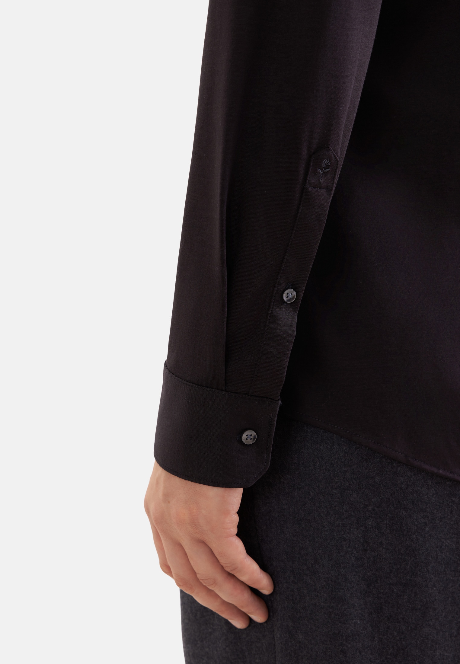 seidensticker Businesshemd »Schwarze Rose« Slim 1/1 Extra lang Kentkragen Uni