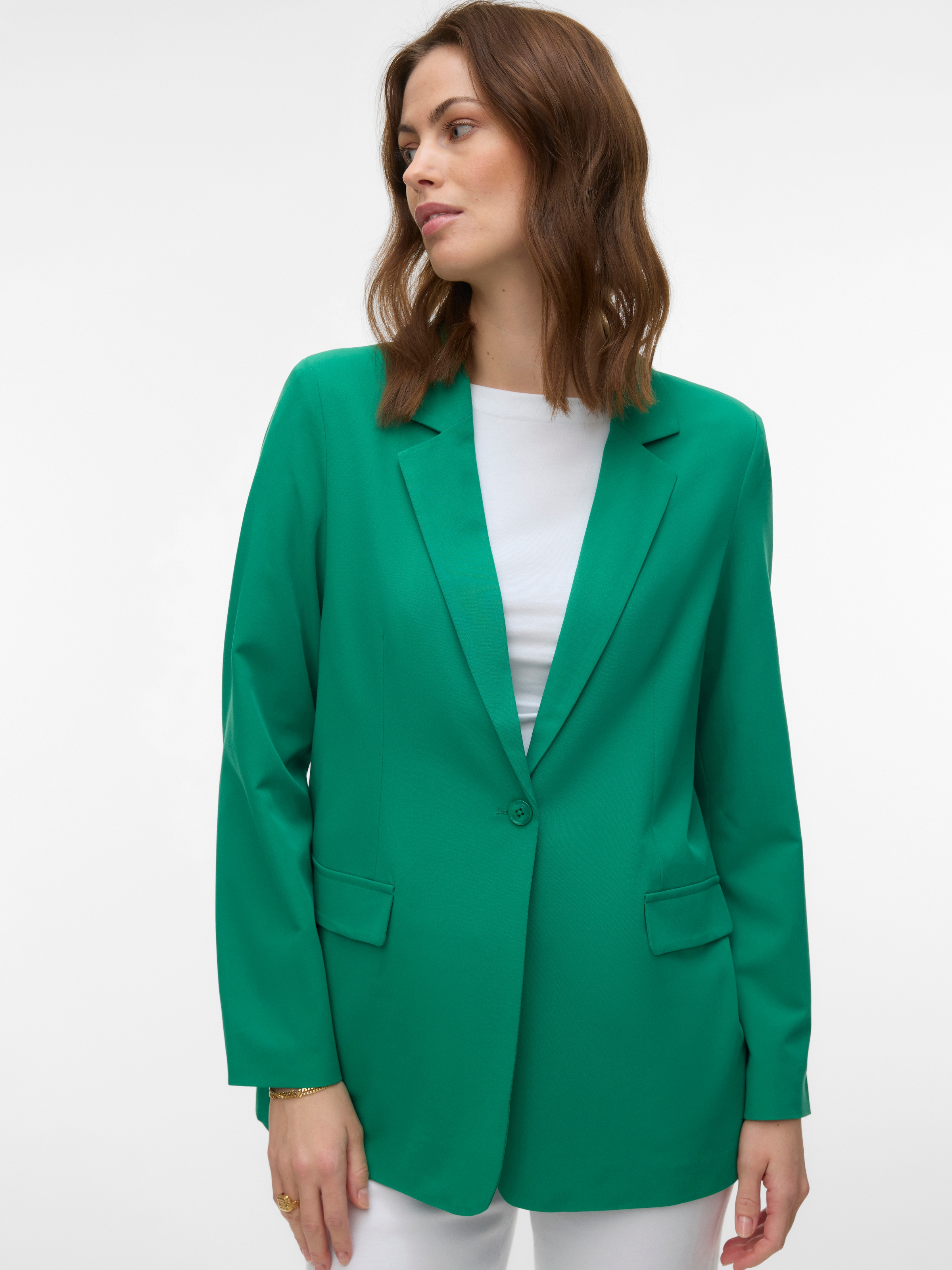 Vero Moda Longblazer »VMZELDA LS LOOSE BLAZER NOOS« lässige Form, 1-Knopf Verschluss