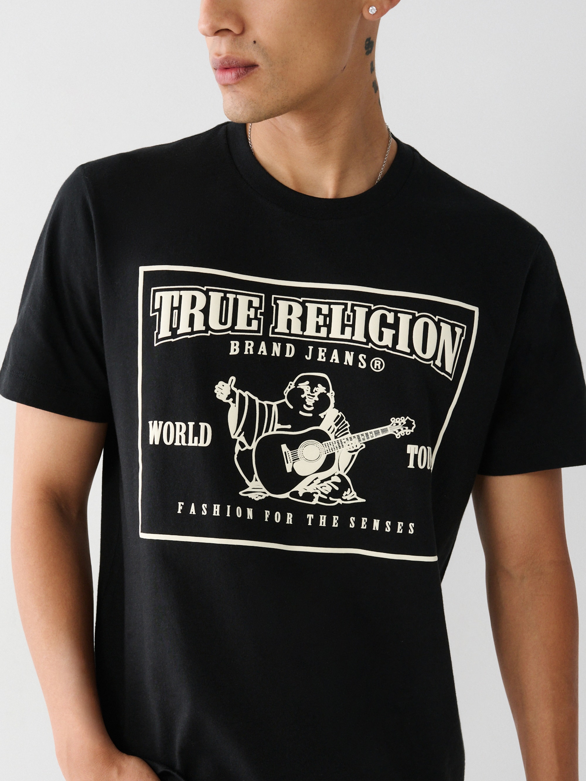 True Religion Kurzarmshirt »SRS PUFF CREW TEE« Baumwolle