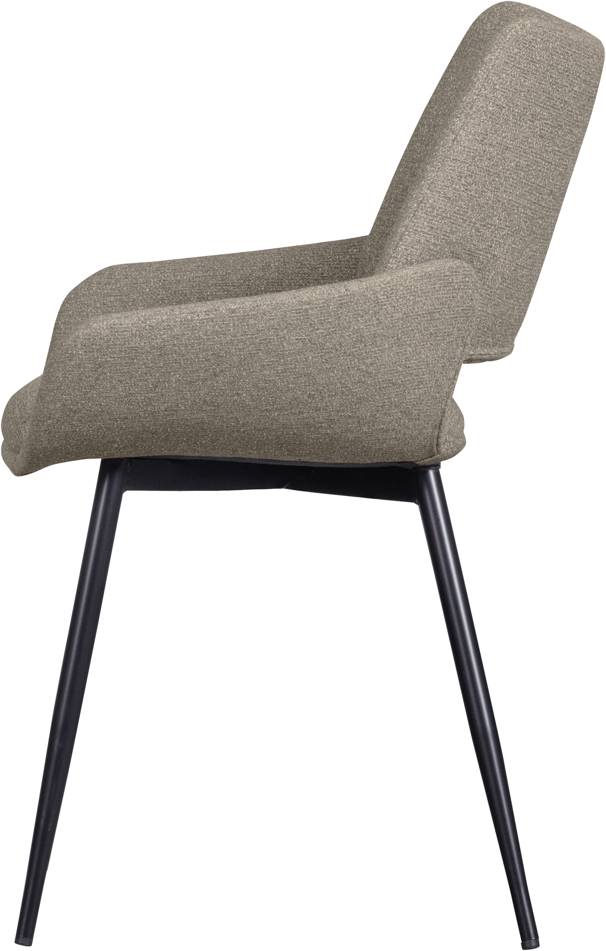 WOOOD Esszimmerstuhl »Parade mit konischen Metallbeinen und Melange-Bezug B58 x T55 x H83 cm« (Set) 2 Stk.Sehr hohe Verschleißfestigkeit, schalenförmige, Tragkraft 150 kg