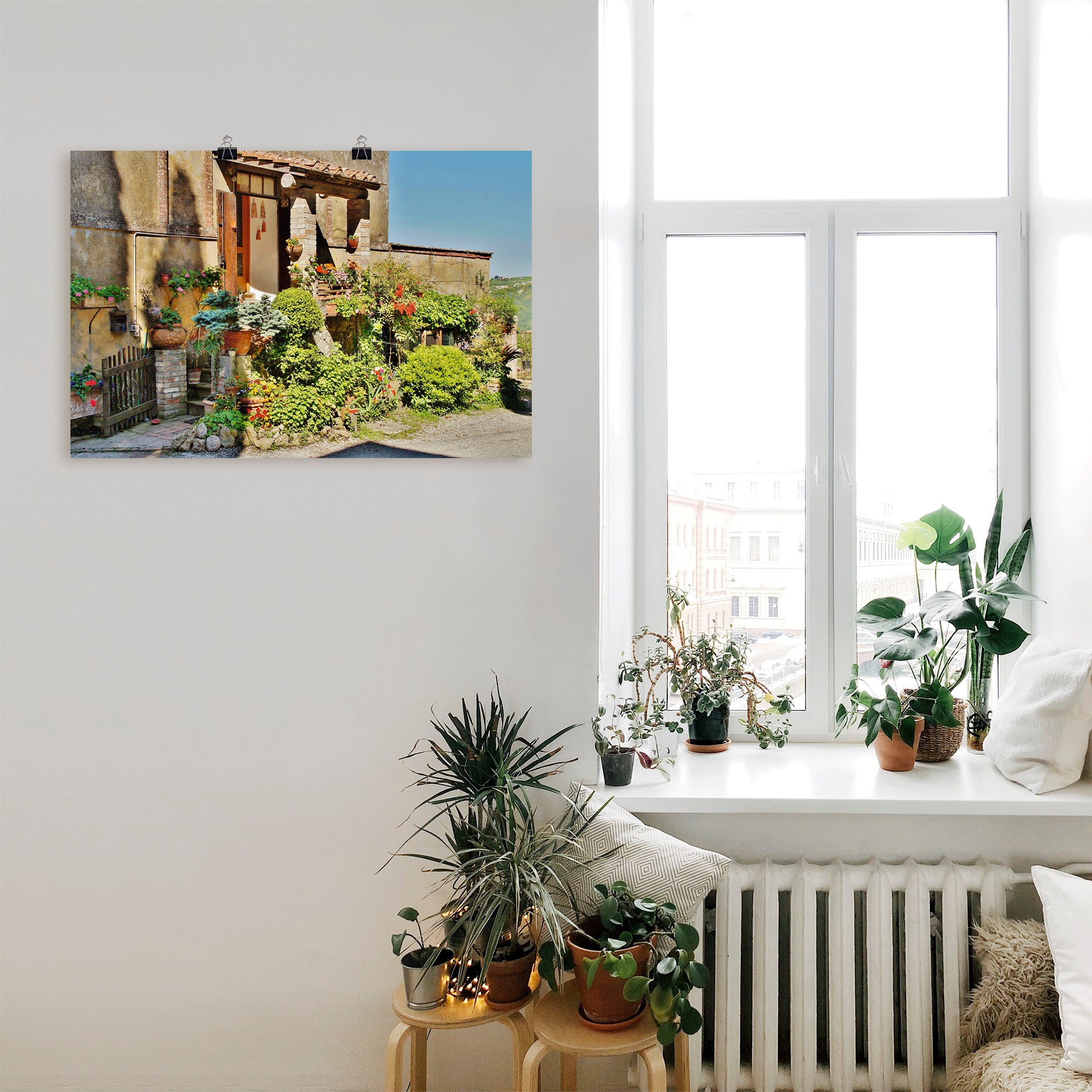 Artland Wandbild »Kleines Paradies in der Toskana«, Gebäude, (1 St.), als Leinwandbild, Poster in verschied. Größen
