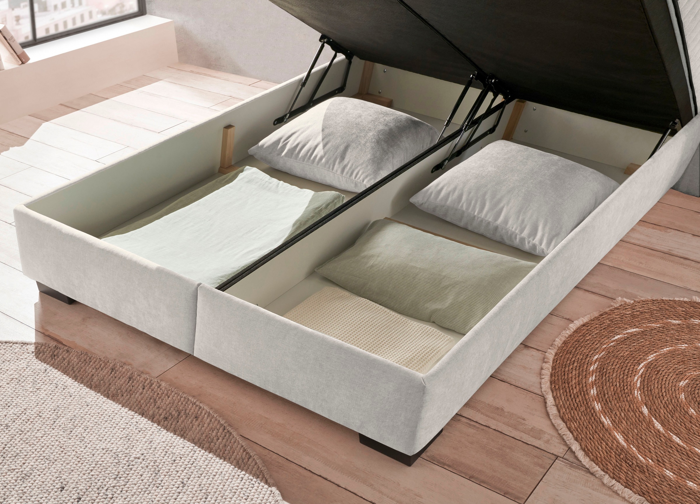 ED EXCITING DESIGN Boxbett »Nagol«, mit Bettkasten, mit Wendematratze, erhältlich in verschiedenen Breiten