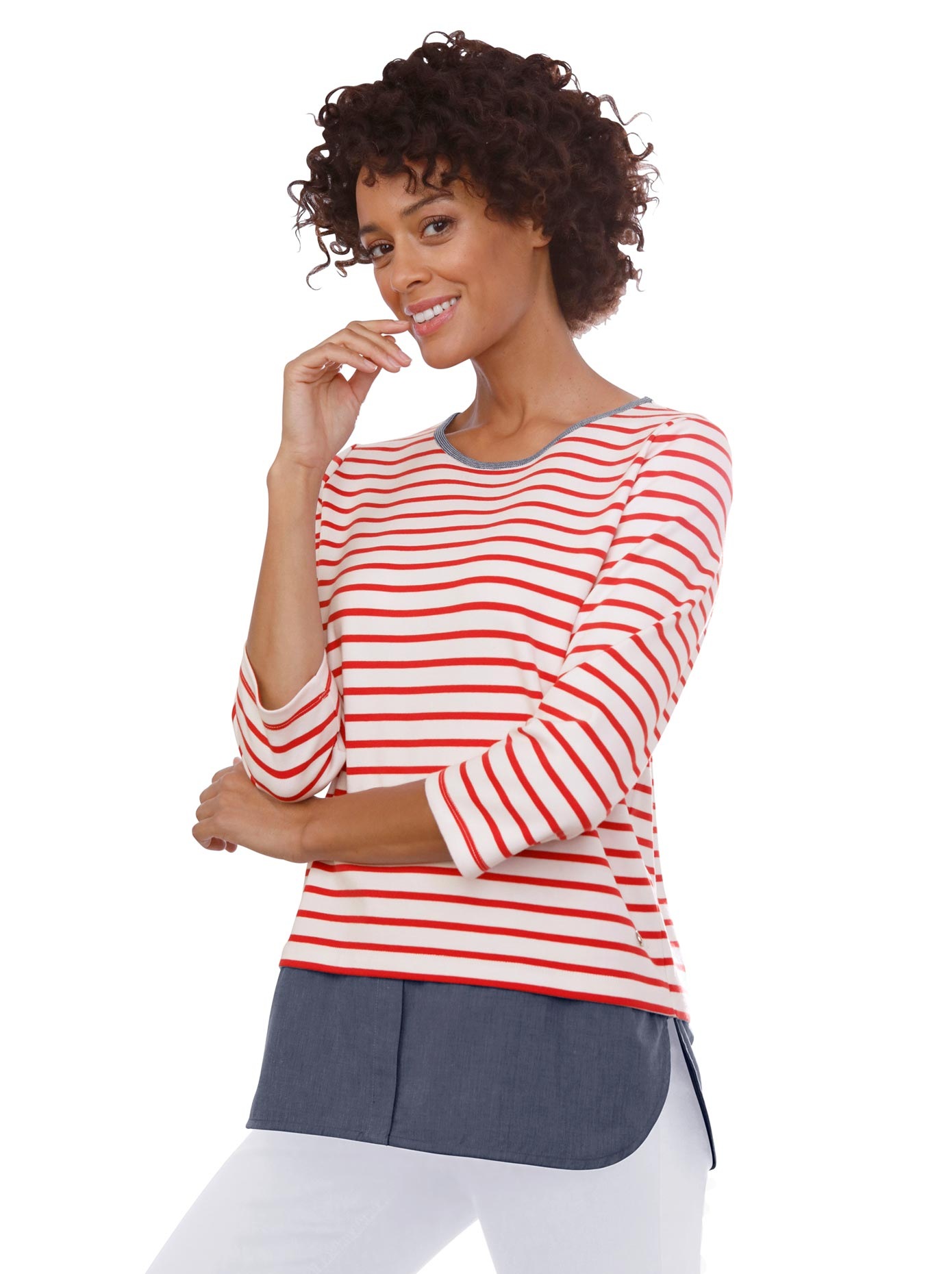 CREATION L PREMIUM 2-in-1-Shirt »Lyocell-Baumwoll-Shirt« (1 tlg.)