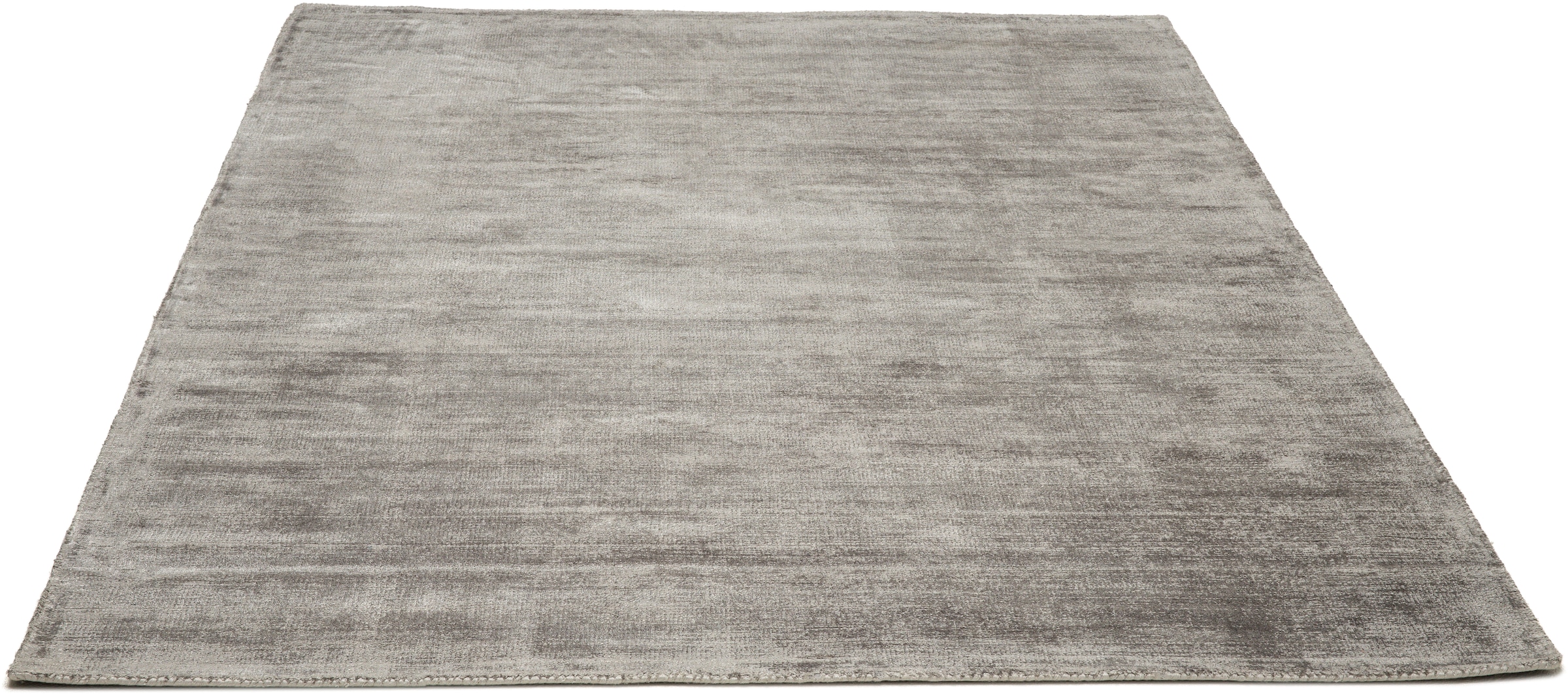 TOM TAILOR HOME Teppich »Shine uni«, rechteckig, 8 mm Höhe, Handweb Teppich, 100% Viskose, handgewebt, mit elegantem Schimmer