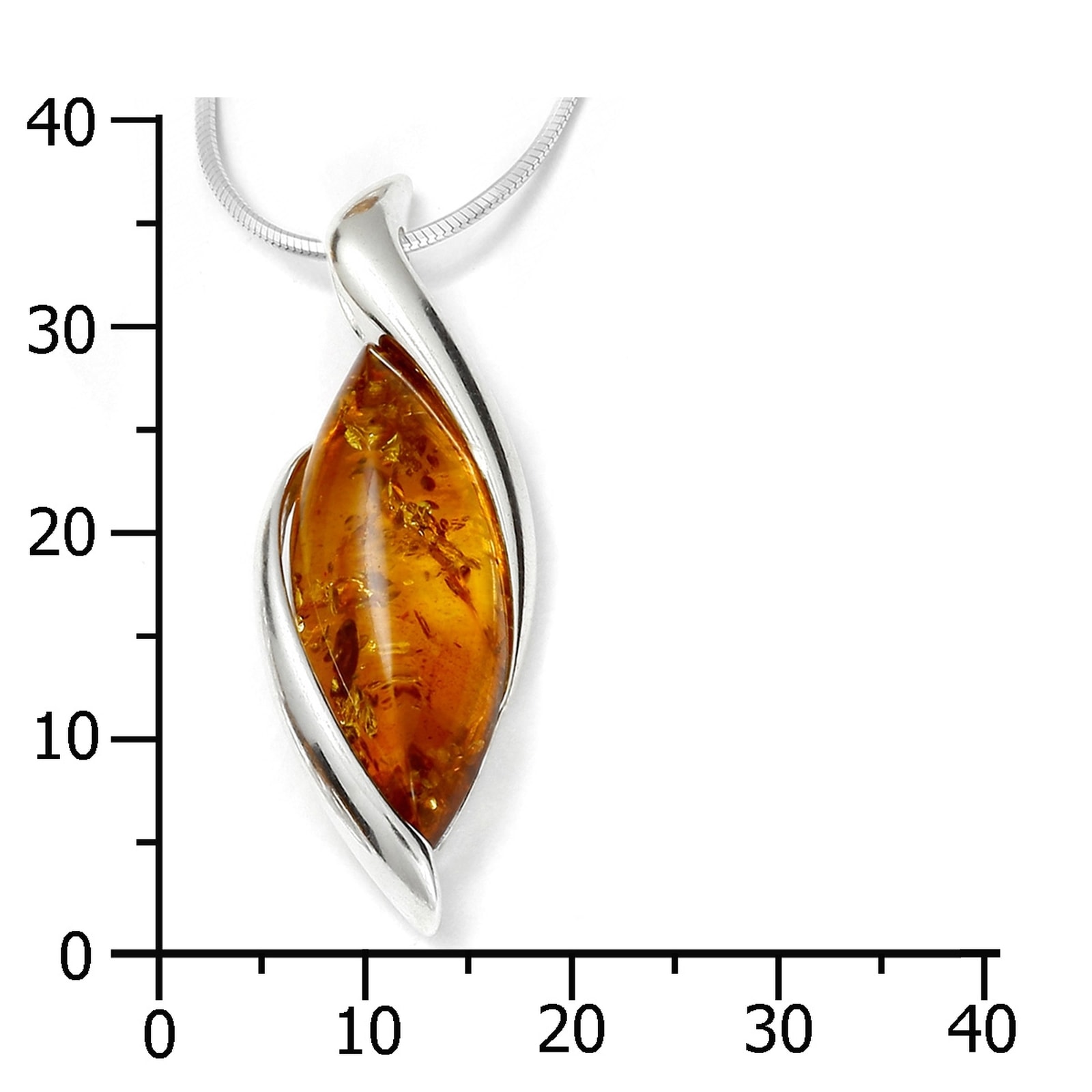 OSTSEE-SCHMUCK Kette mit Anhänger »- Patricia - Silber 925/000 - Bernstein«