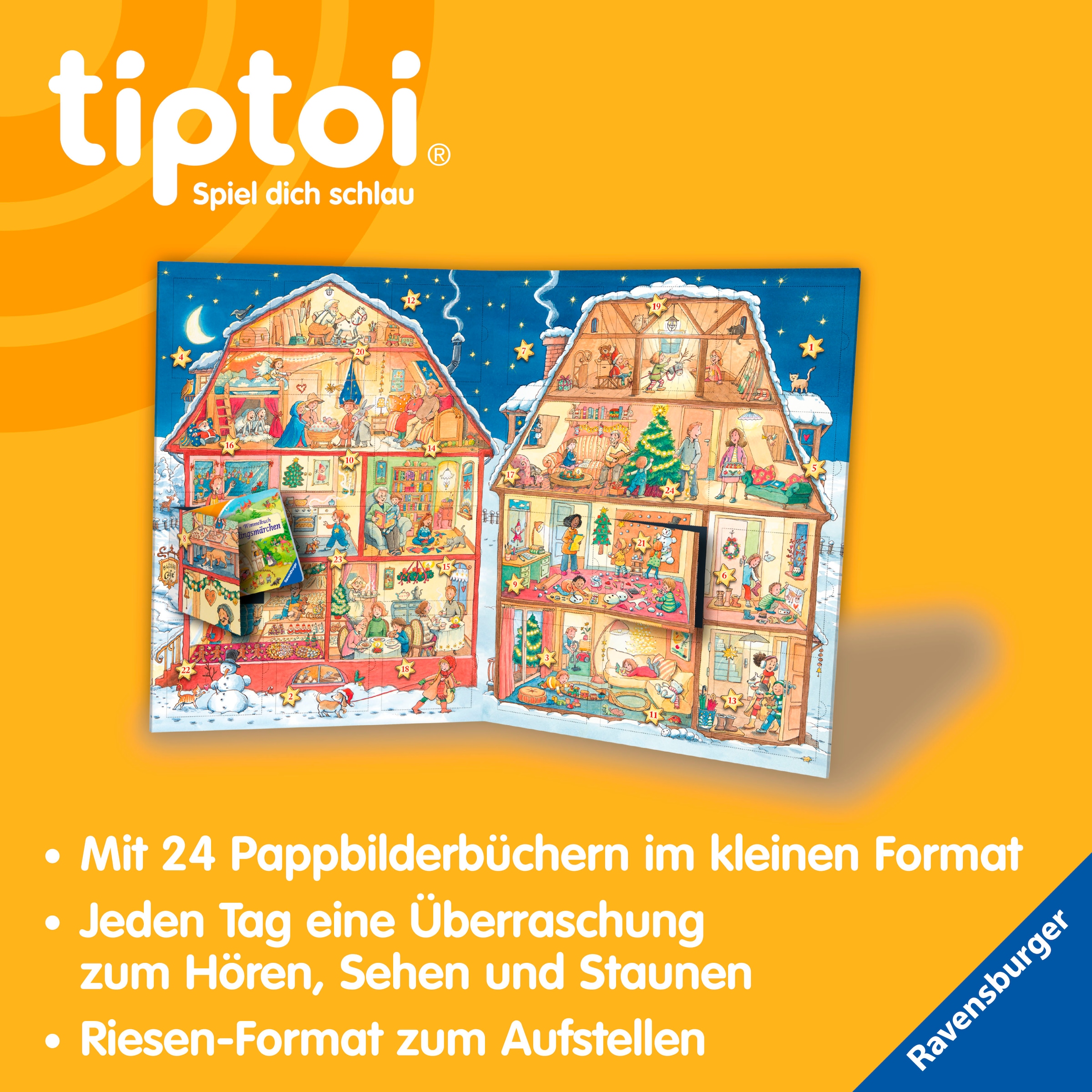 Ravensburger Spielzeug-Adventskalender »tiptoi® Mein großer Adventskalender«, ab 3 Jahren