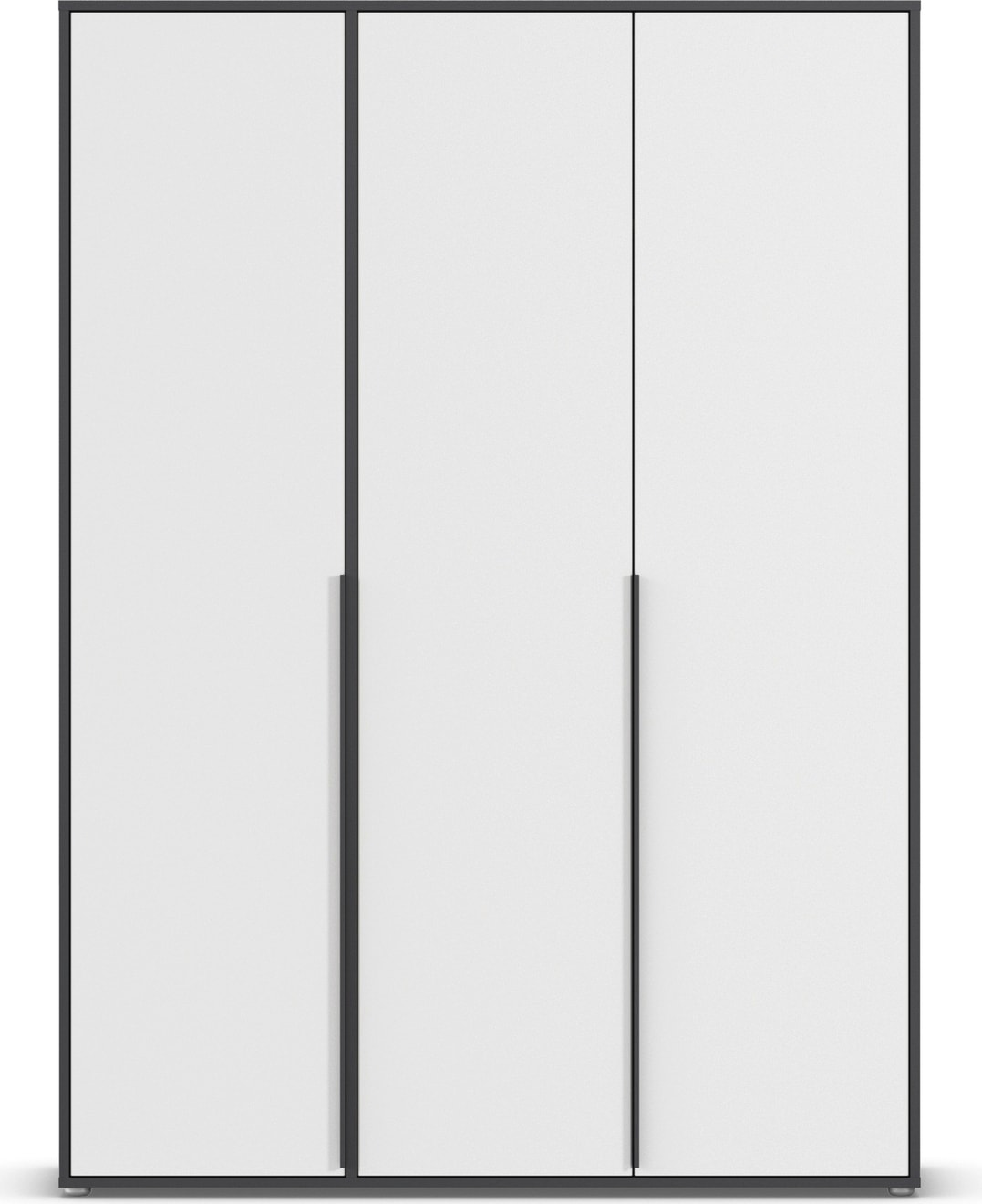 rauch Drehtürenschrank »Kleiderschrank Schrank Garderobe Wäscheschrank NAGATA viel Stauraum« in 3 verschiedenen Ausstattungen BASIC/CLASSIC/PREMIUM,  mit modernen Stangengriffen in Graumetallic TOPSELLER MADE IN GERMANY