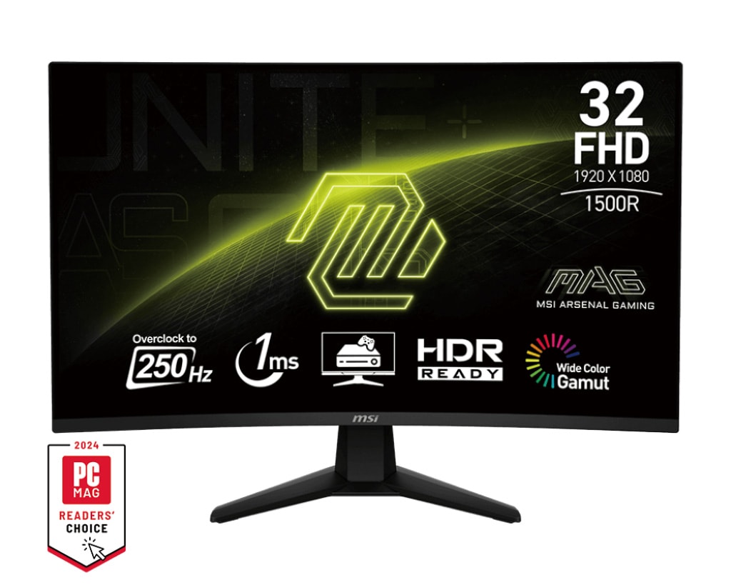 GAMEMAX Gaming-PC-Komplettsystem »MegaDeal Draco XD 2694 AMD Ryzen 5 5500 RTX 5060 16GB 1TB SSD« 32 ″ AMD Ryzen 5 GeForce RTX™ 5060 16 GB RAM 1.000 GB SSD Windows 11 + MSI MAG 32C6X Curved Monitor, 80cm (32")