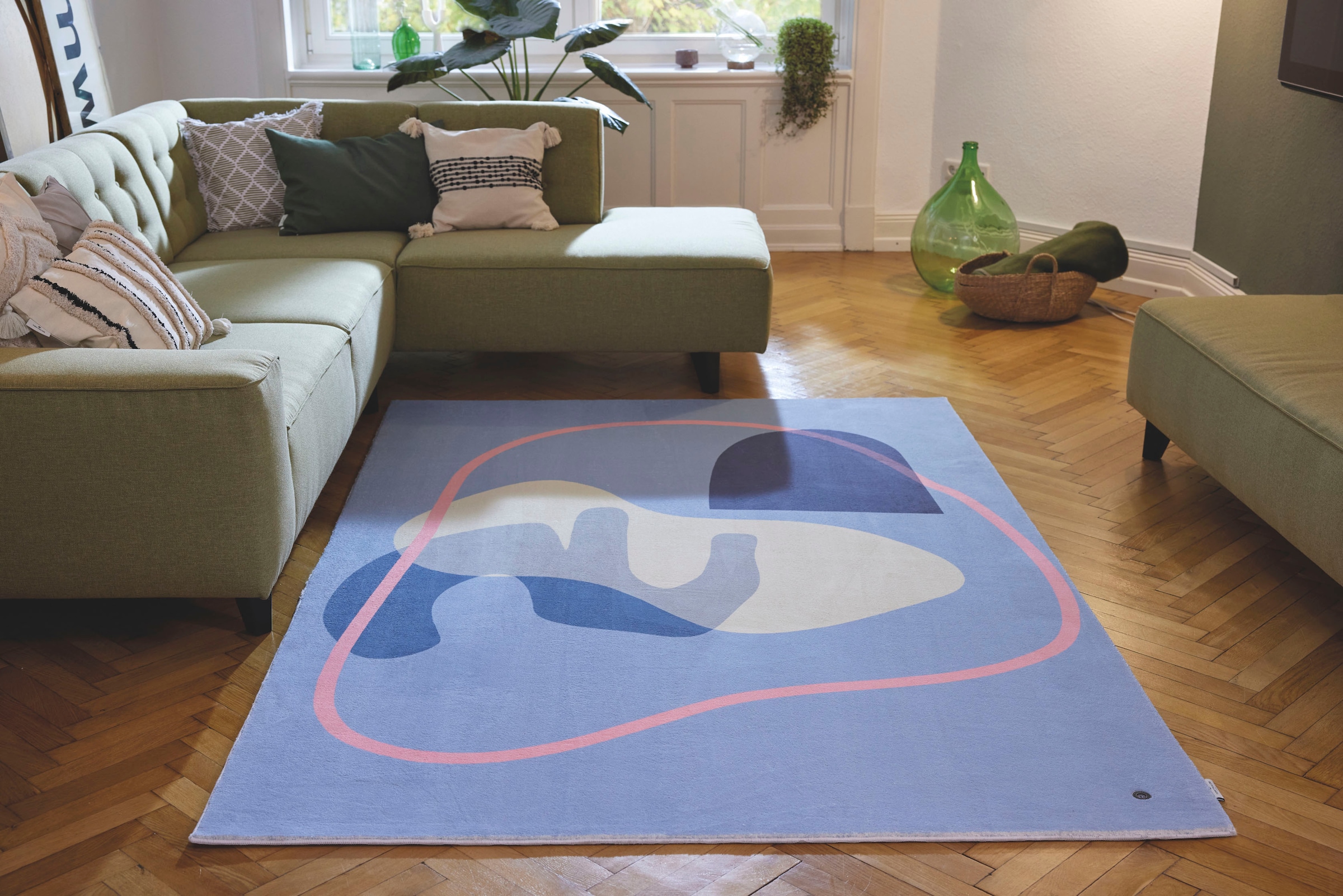 TOM TAILOR HOME Teppich »Shapes - FIVE«, rechteckig, 5 mm Höhe, Kurzflor, bedruckt, modernes Design