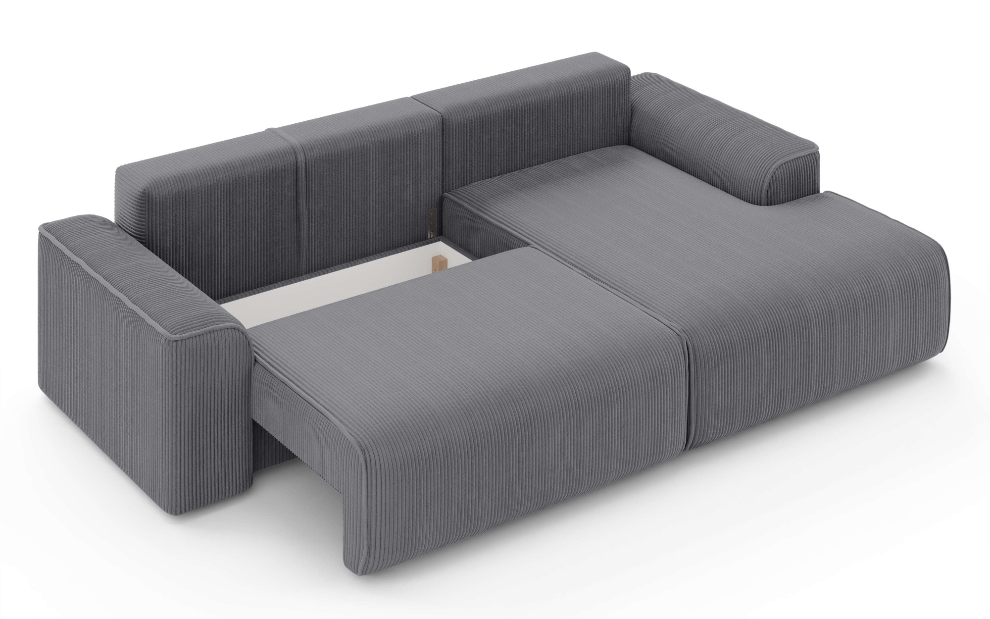 Home affaire Ecksofa »Santenay mit Bettfunktion und Bettkasten, Maße: B/T/H 266/164/90 cm«, L-Form mit Wellenfederung, Schlaffläche: 140x213 cm, auch in Cord
