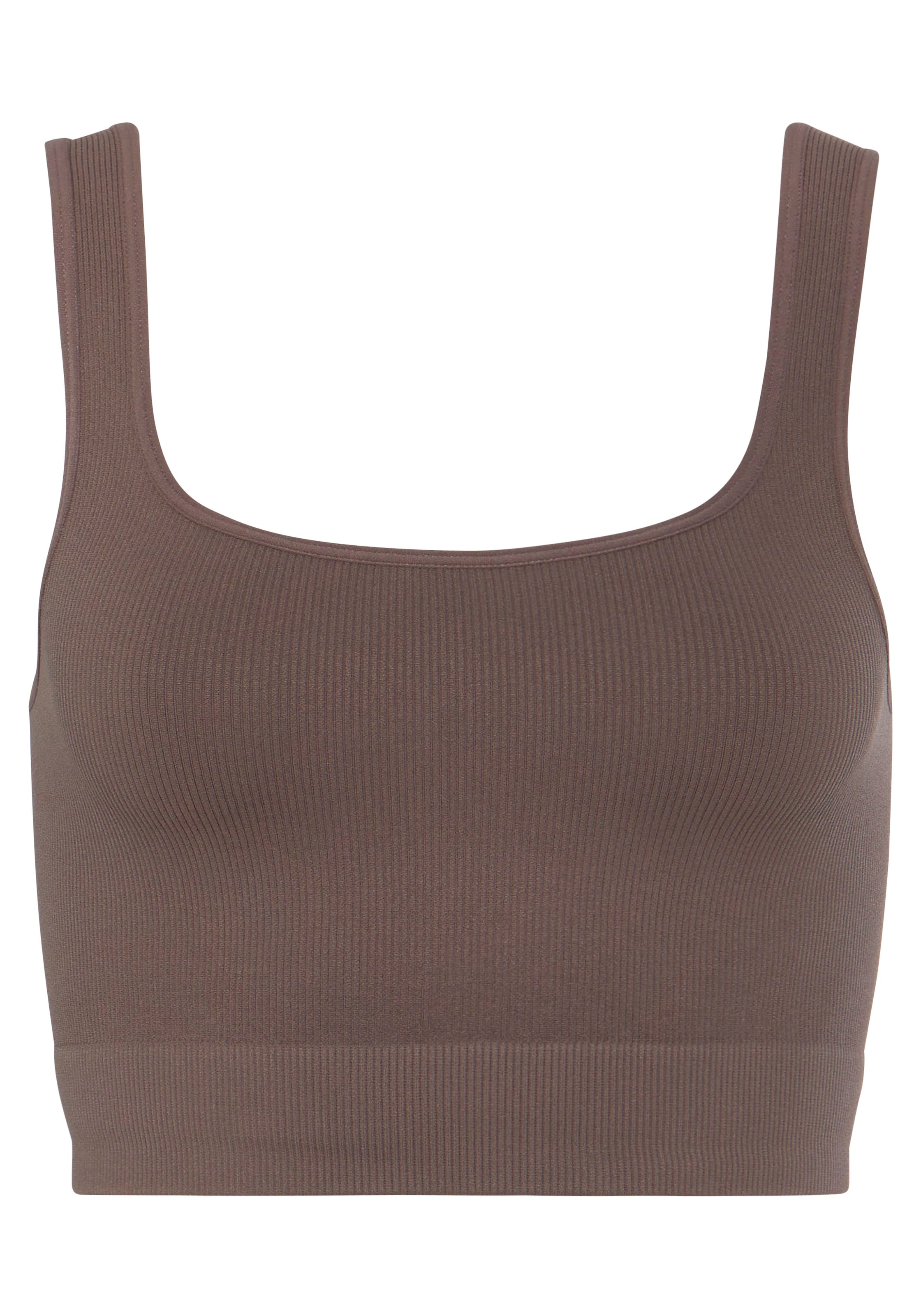 LASCANA Crop-Top, Seamless Top mit Rippstruktur