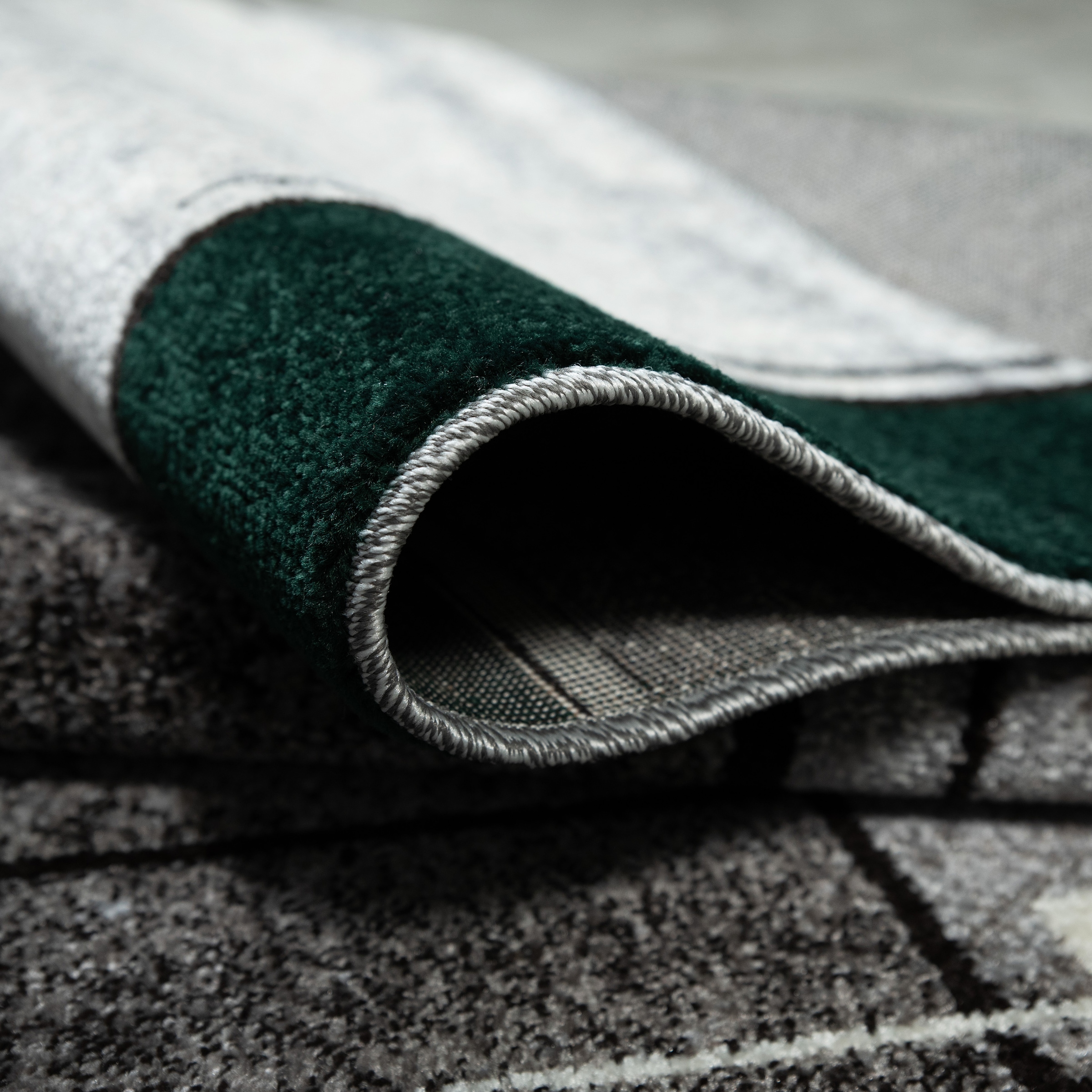 my home Teppich »Deblin« rechteckig 9 mm Höhe weicher Flor, Kurzflor, Karo-Design, modern, geometrisches Muster