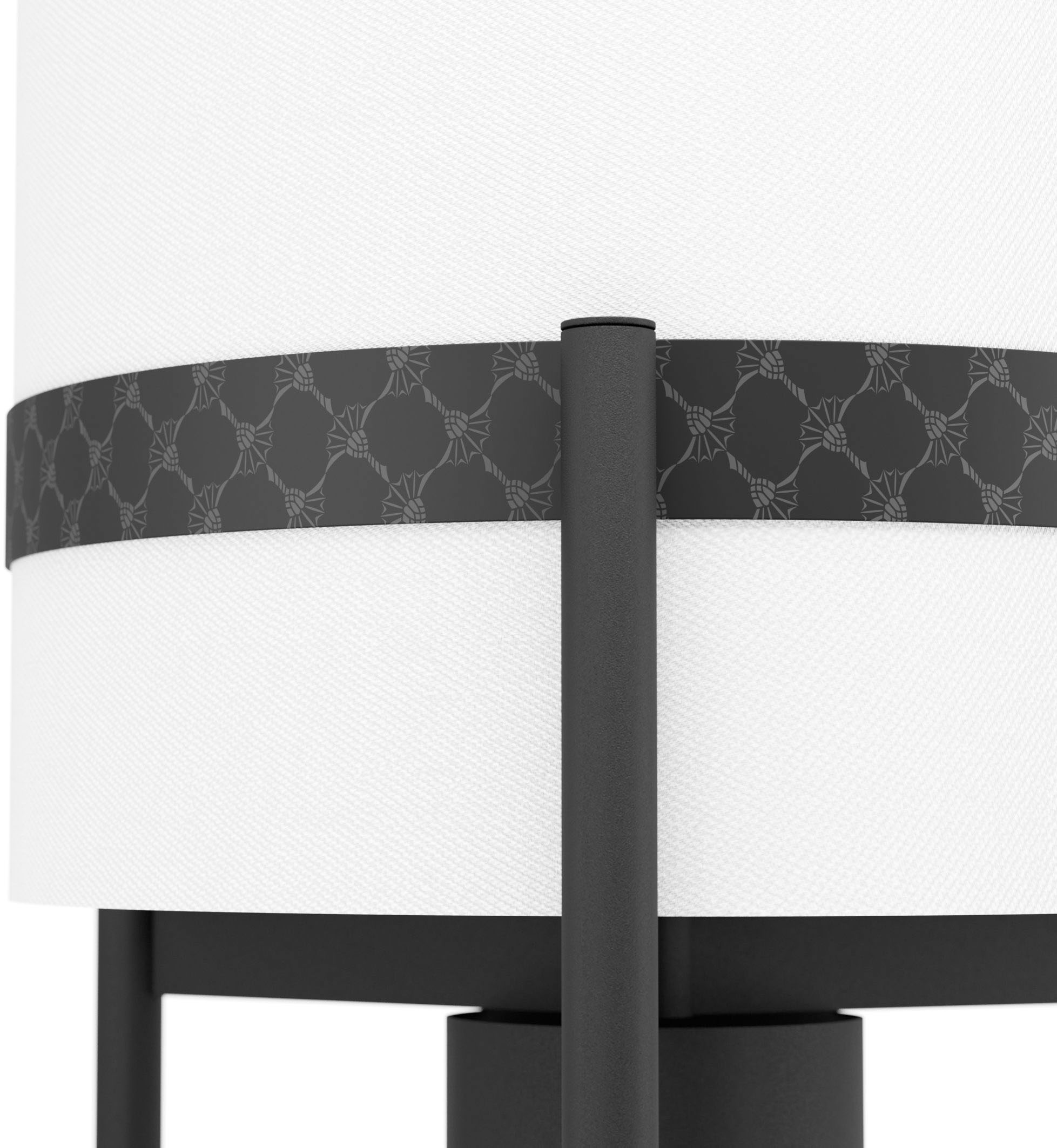 JOOP! Tischleuchte »ROUND LIGHTS«, Leuchtmittel E27 | ohne Leuchtmittel, mit rundem Textil-Leuchtenschirm und eingelassenem Metall-Dekorband