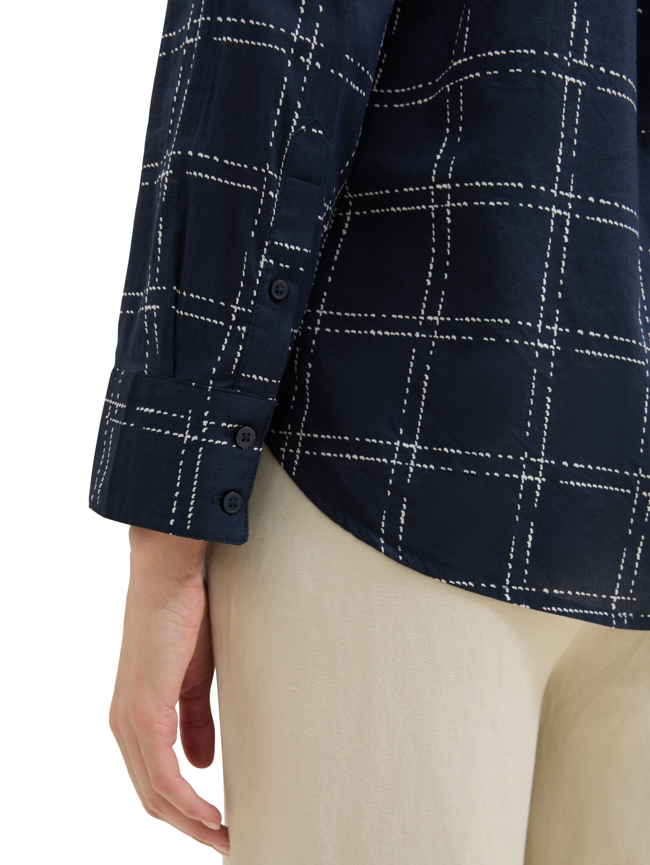 TOM TAILOR Langarmbluse, mit All-Over Print