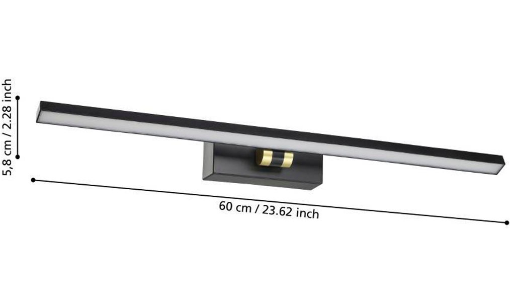EGLO Spiegelleuchte »VERDELLO« LED-Modul 1 Stk. warmweiß - kaltweiß Wand-/Deckenleuchte, L60 x B6 x H10,5cm, 5W inkl.CCT