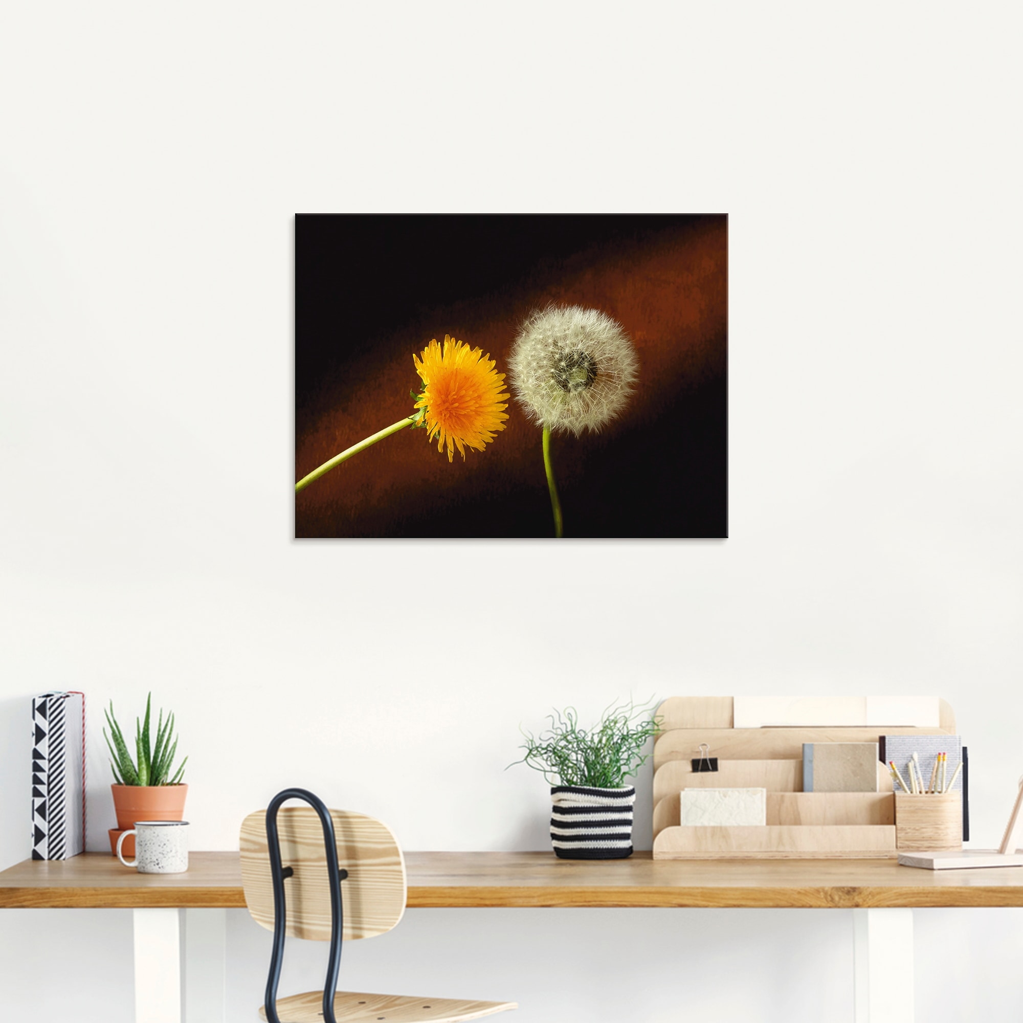 Artland Glasbild »Pusteblume Löwenzahn«, Blumen, (1 St.), in verschiedenen Größen