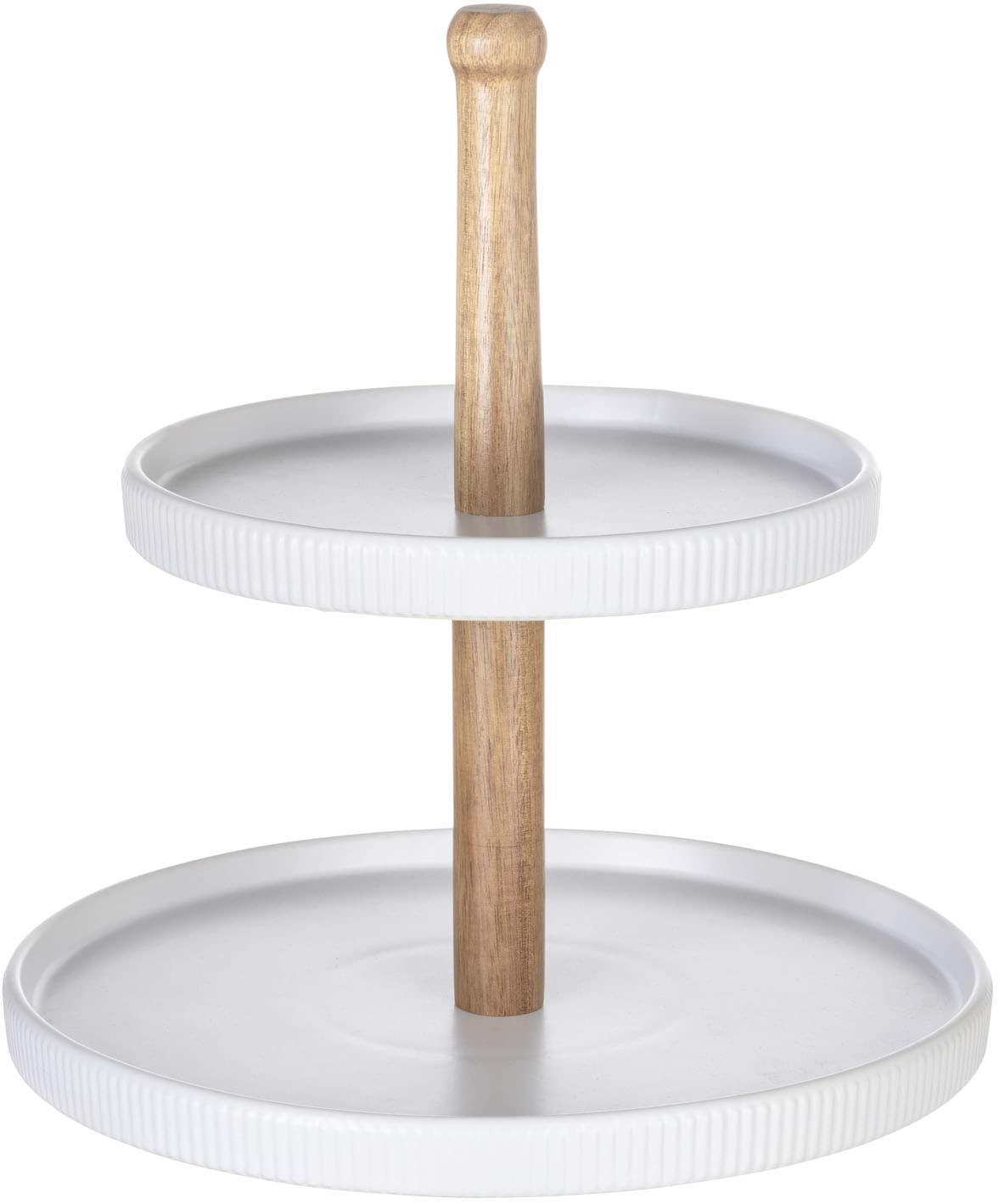 SCHÖNER WOHNEN-Kollektion Etagere "Refia" Etagere mit elegantem Zylinderdesign und Holzakzenten