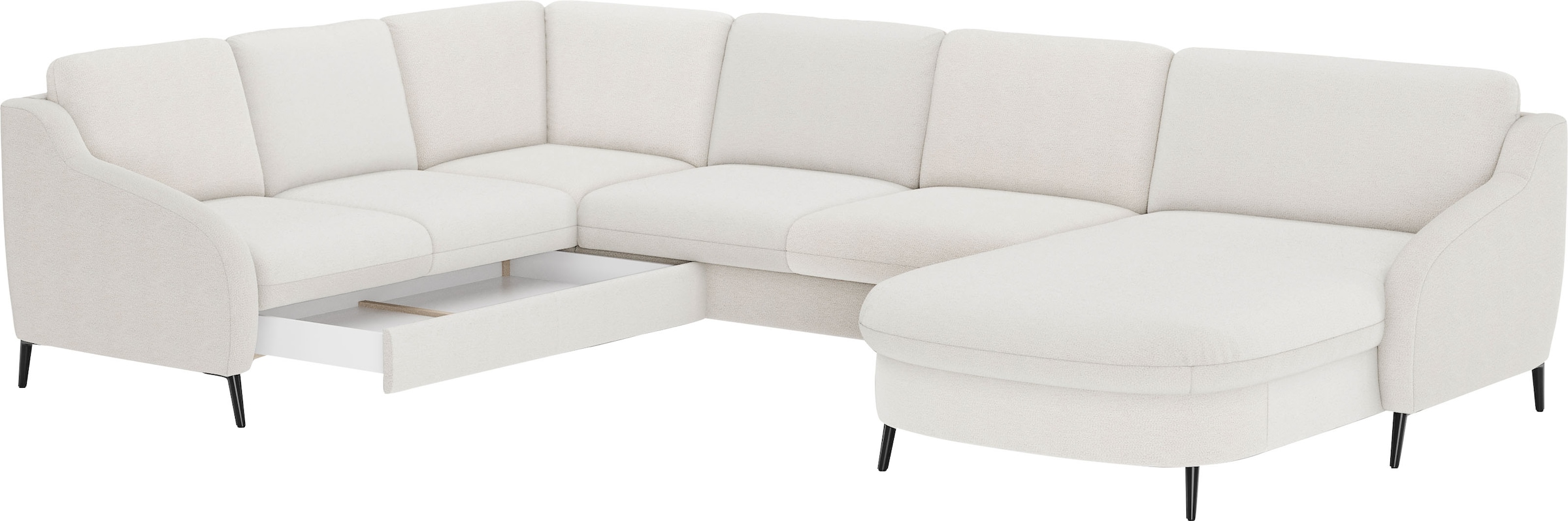 sit&more Wohnlandschaft »Soul U-Form«, wahlweise mit Bettfunktion und Bettkasten oder Schubkasten