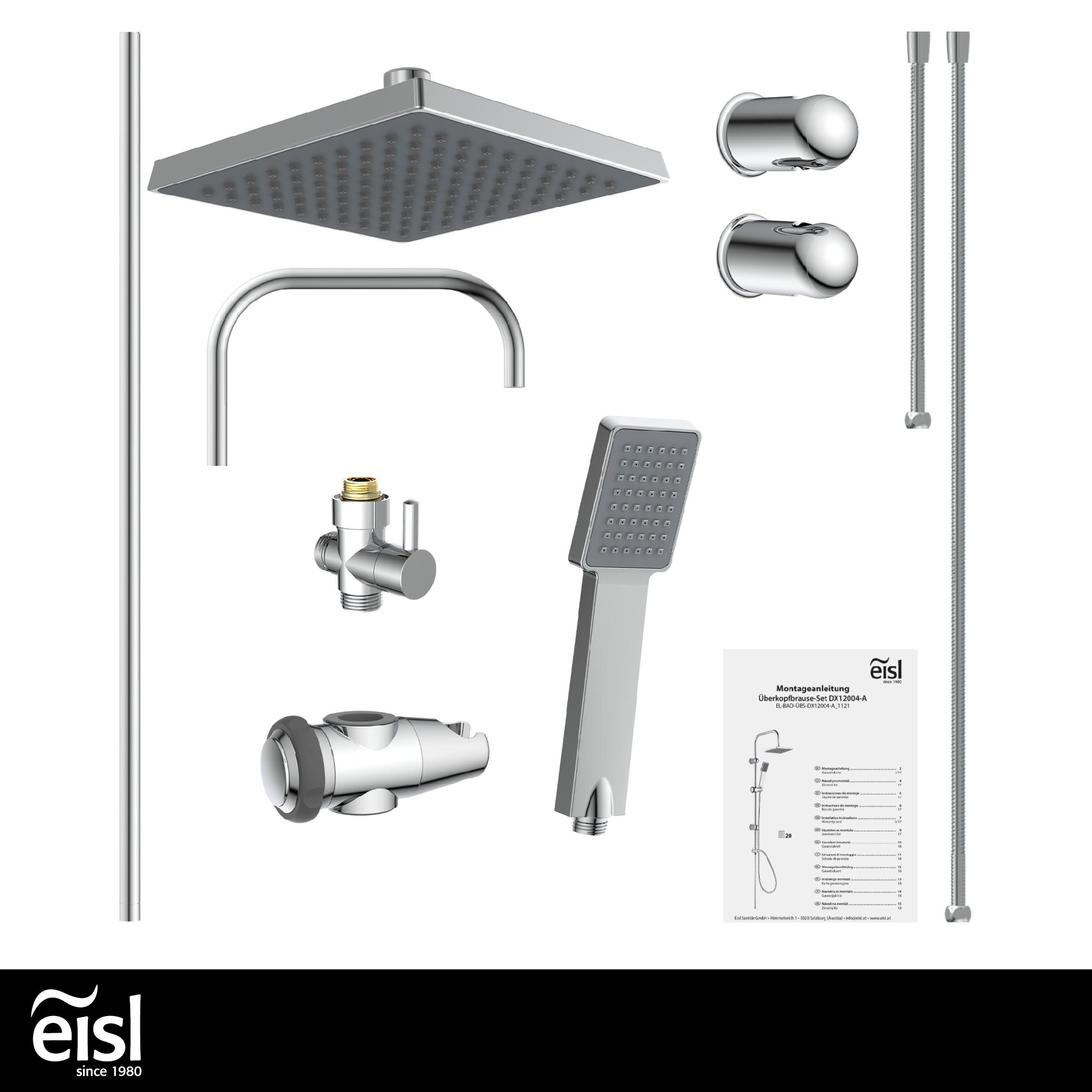 Schütte Brausegarnitur »EASY ENERGY«, höhenverstellbar, Antikalk, Edelstahl