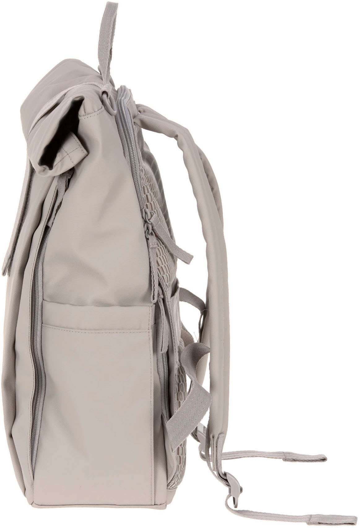 LÄSSIG Wickelrucksack »Green Label, Rolltop Up, taupe«, vegan; zum Teil aus recyceltem Material