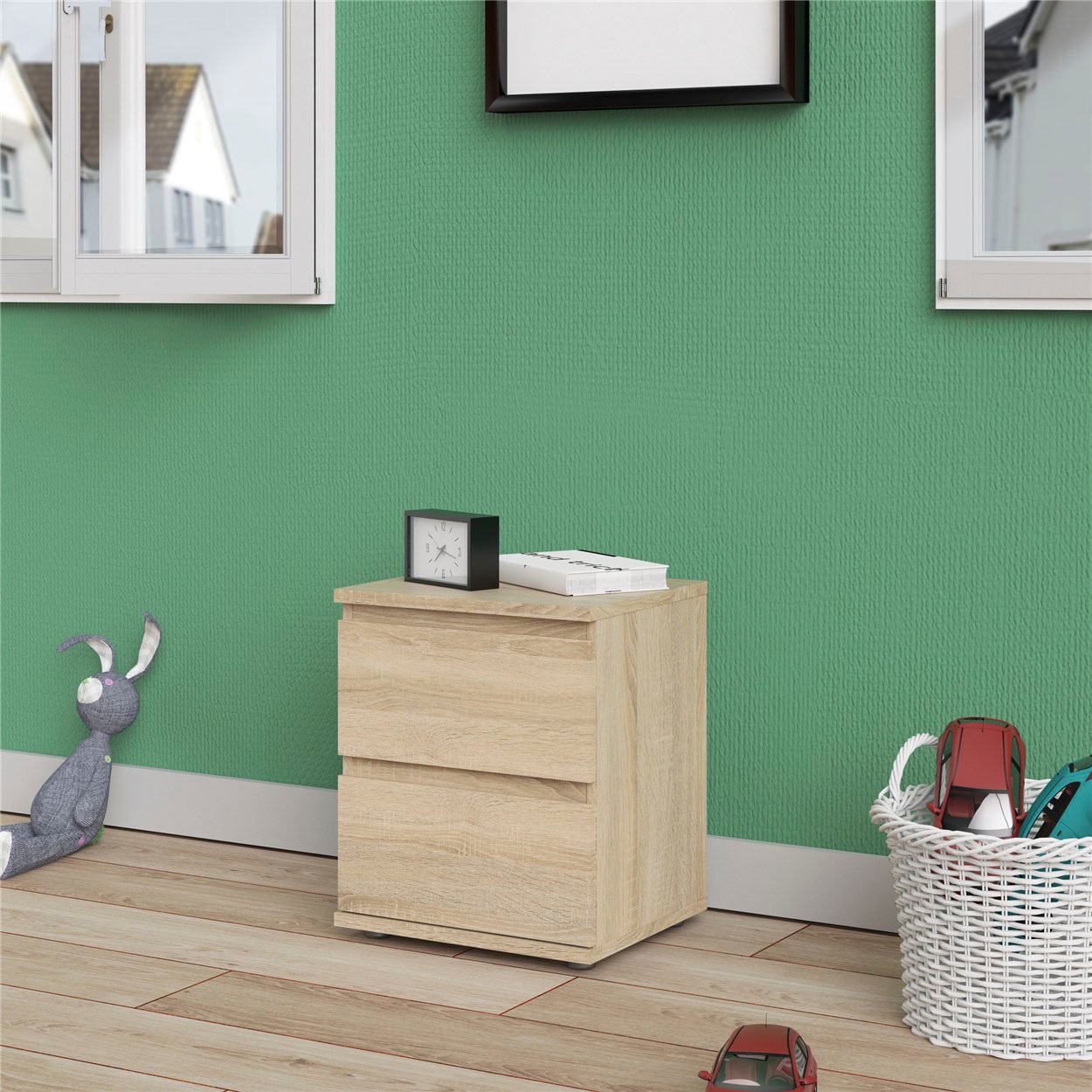 INOSIGN Nachtkommode »Nova« Nachttisch, mit 2 Schubladen