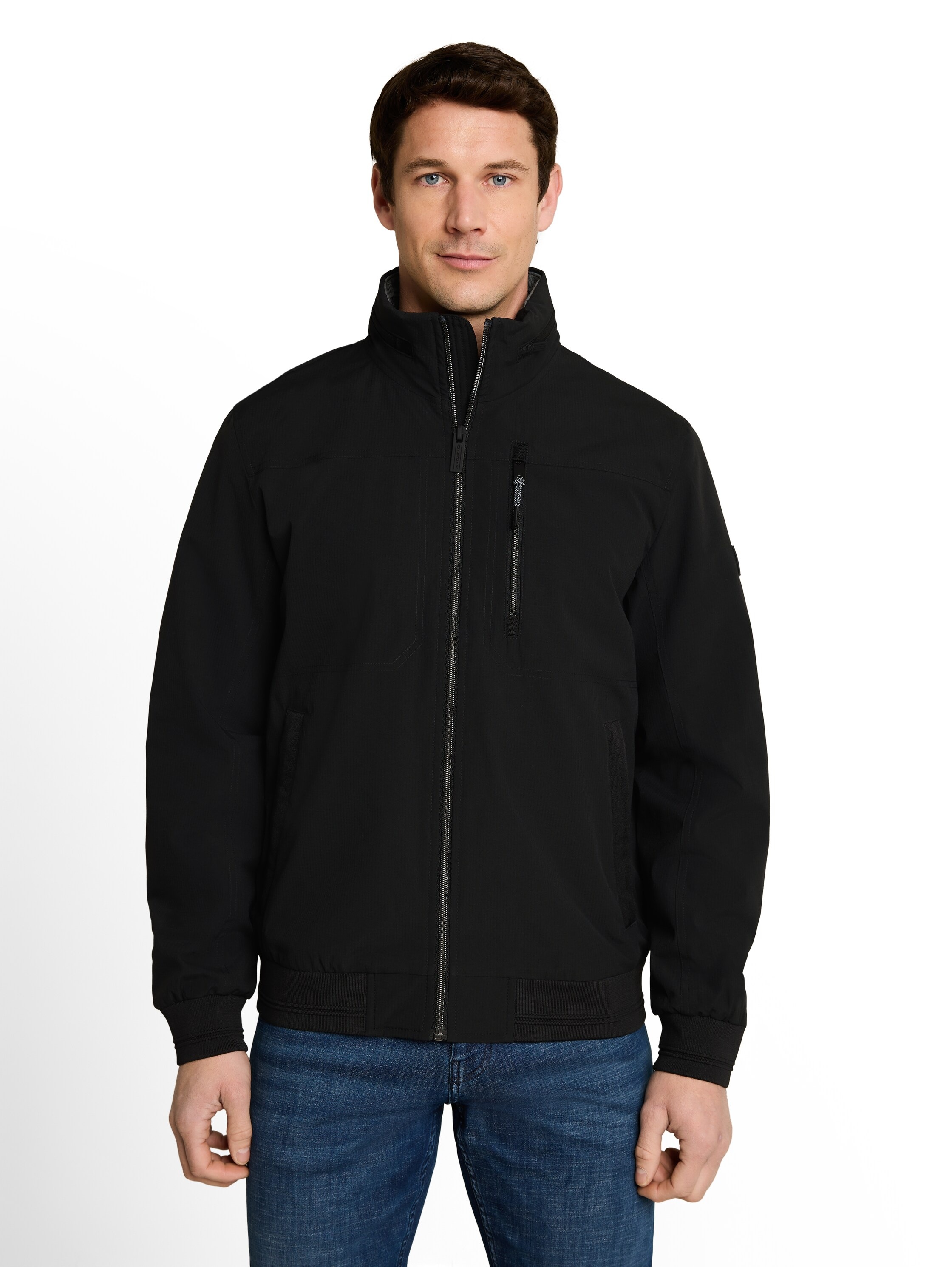 TOM TAILOR Blouson ohne Kapuze Sweatjacke mit Reißverschluss