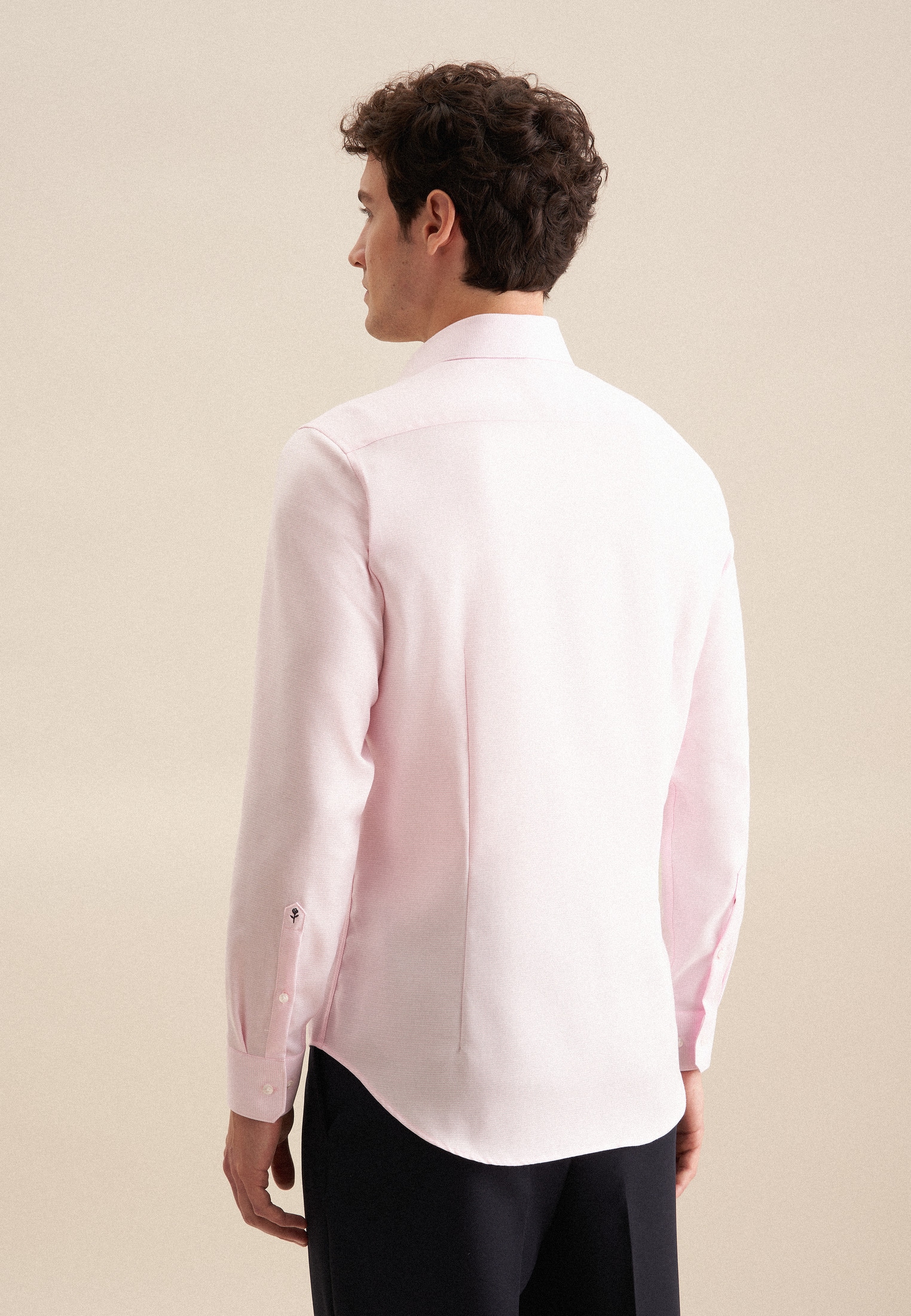 seidensticker Businesshemd »Schwarze Rose« Slim 1/1 Kentkragen Struktur