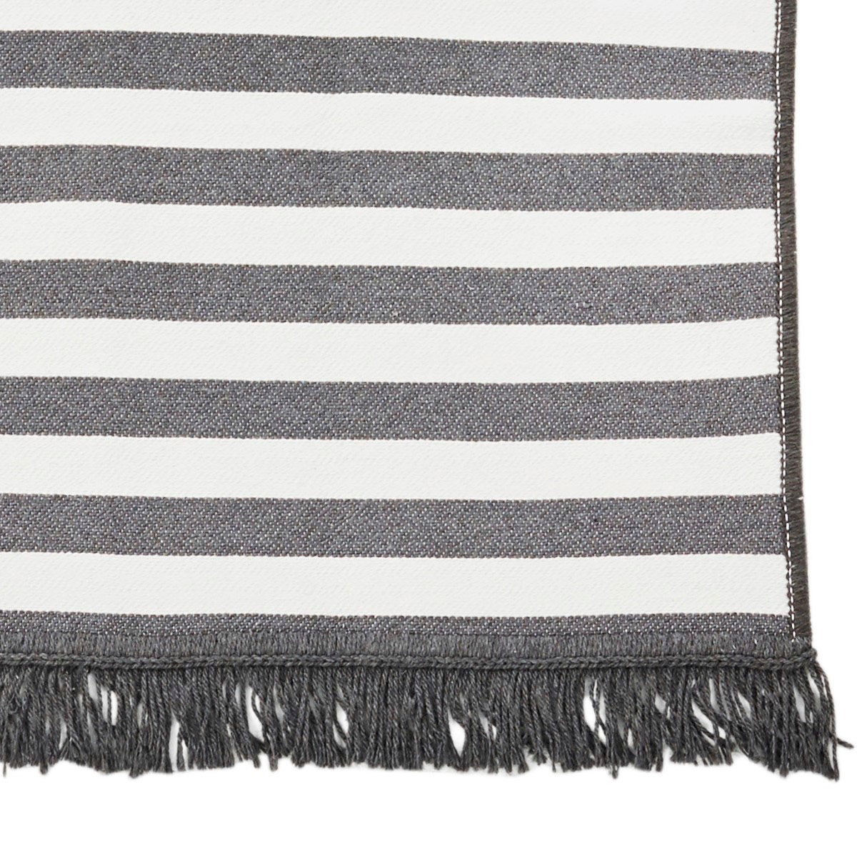 done.® Teppich »OUTSIDE«, rechteckig, 10 mm Höhe, Flachgewebe, gestreift, mit Fransen, In- und Outdoor geeignet