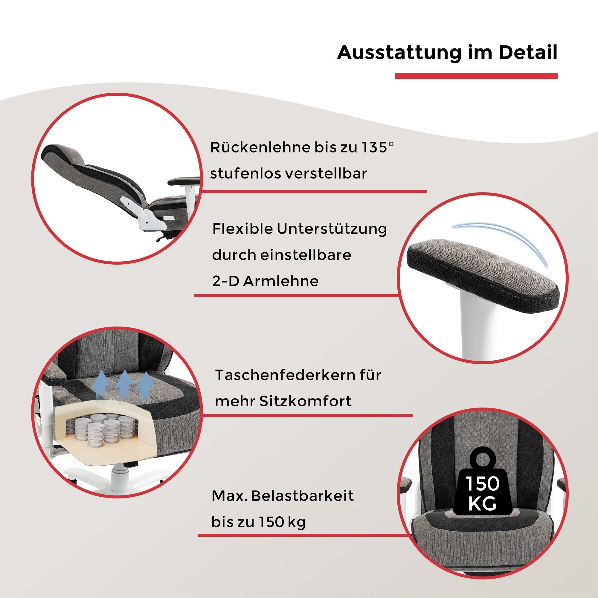 Duo Collection Gaming-Stuhl »Game-Rocker G-40 Large« () 1 Stk.Taschenfederkern