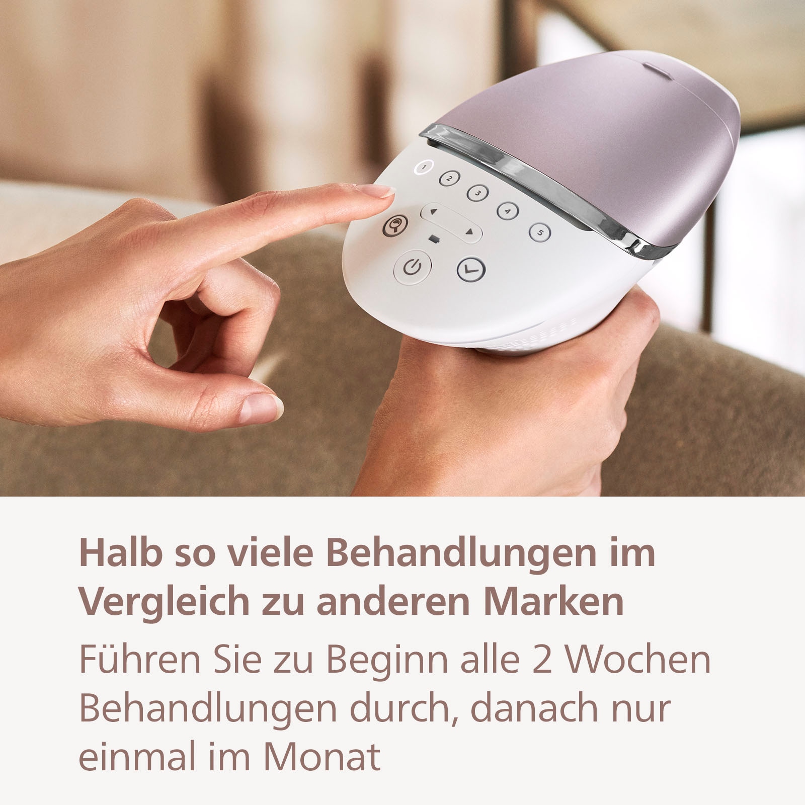 Philips IPL-Haarentferner »Lumea S8000 BRI947/00«, 450.000 Lichtimpulse, 4 Aufsätze (Achseln, Bikinizone, Körper und Gesicht)