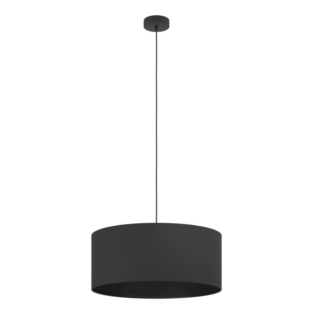 EGLO Hängeleuchte »MASERLO 1 Pendellampe, Stahl, Textil, E27, IP20, Esstischlampe, Lampe«, 1 flammig, Leuchtmittel E27 | ohne Leuchtmittel, Elegante Hängelampe für Esszimmer, Küche oder Wohnzimmer