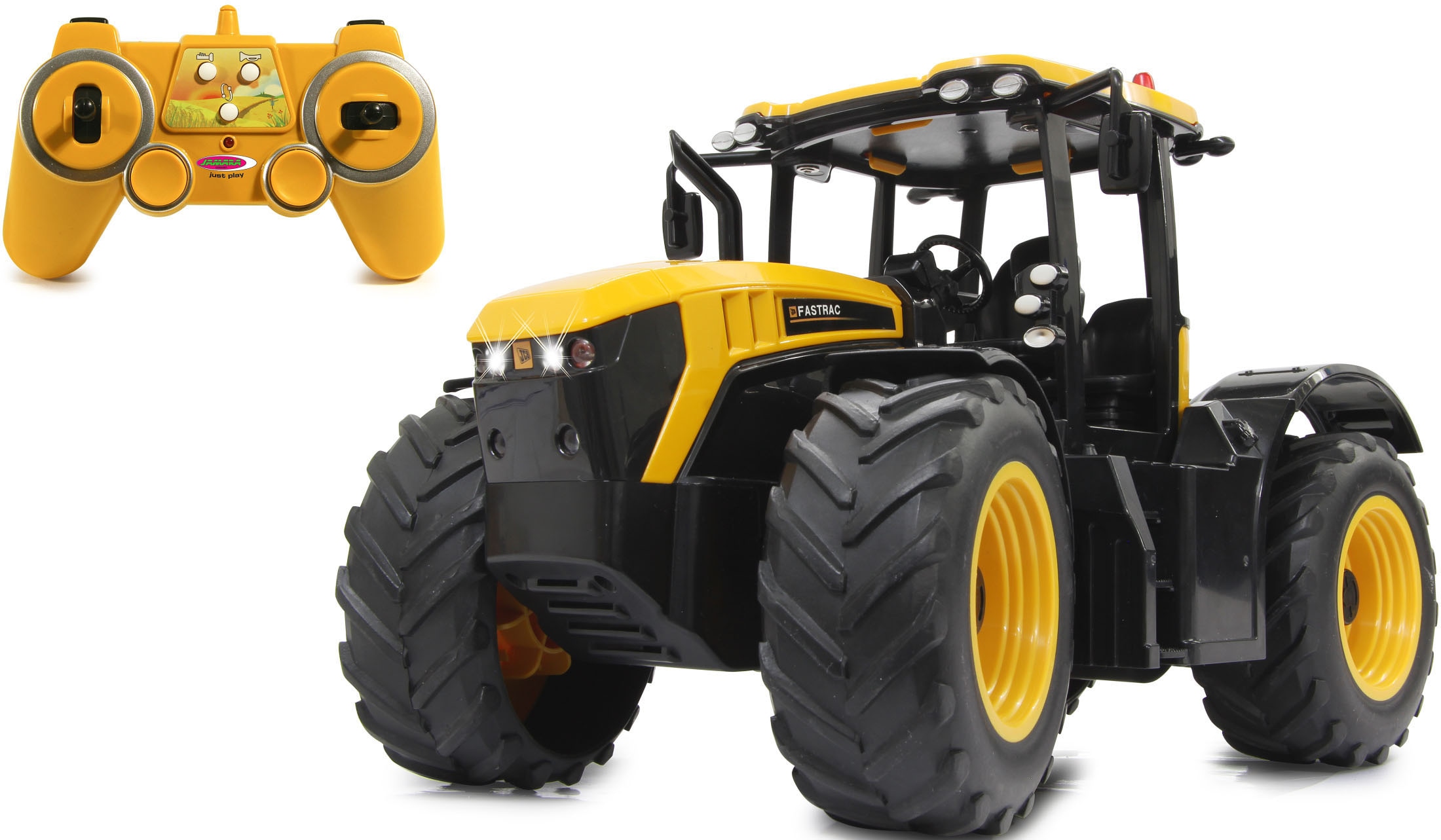 Jamara RC-Traktor »JCB Fastrac 1:16, 2,4 GHz«, mit LED Licht und  Rückfahrwarnsound bei