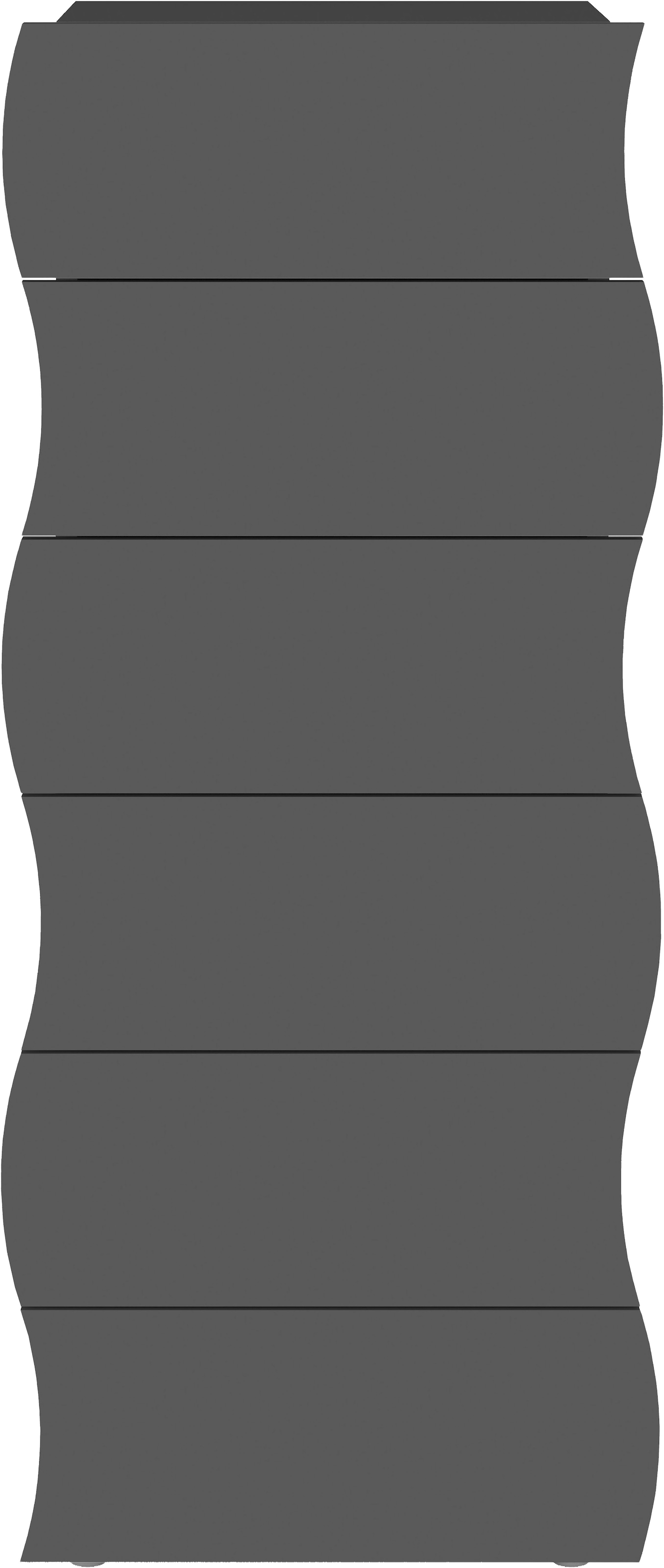 Home affaire Kommode »Onda« Onda, 50 cm breit, Anthrazit matt, 6 Schubladen, Made in Italy