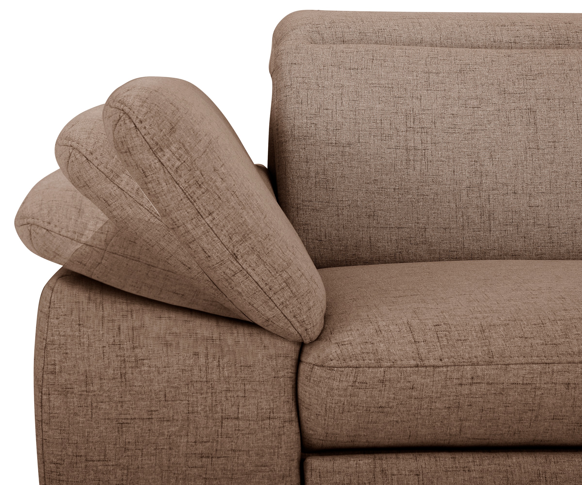 Home affaire Ecksofa »Mauritius L-Form«, mit Kopfteil- und Armlehnverstellung, mit Bettfunktion und Bettkasten