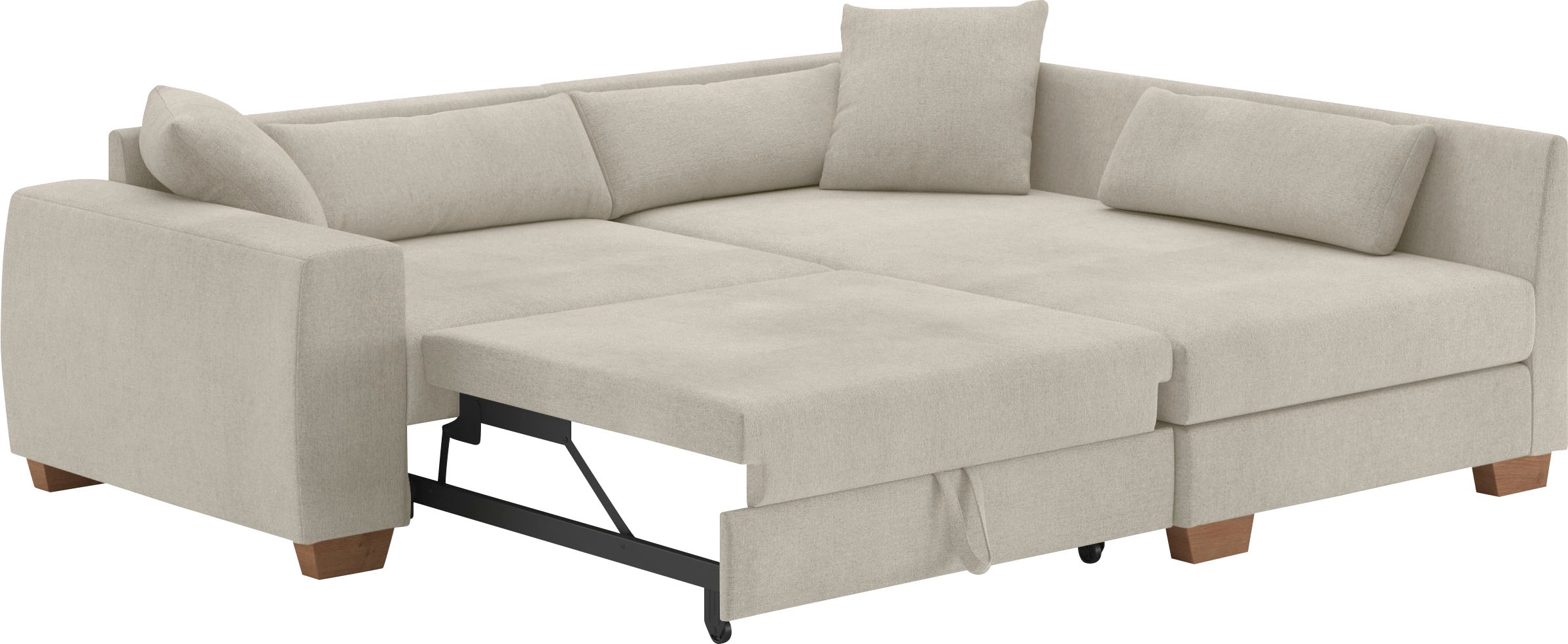 Mr. Couch Ecksofa »Helena L-Form«, Mit Federkern, wahlweise mit Bettfunktion und Taschenfederkern