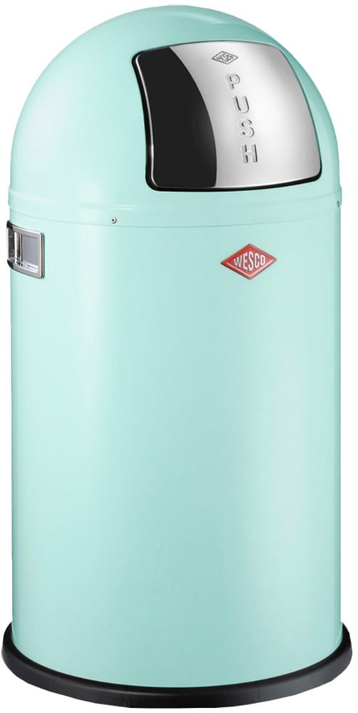 WESCO Mülleimer »Pushboy Junior Abfallsammler« 1 Behälter mit Metalleinsatz, Griffe, Einwurfklappe aus Edelstahl und Bodenring