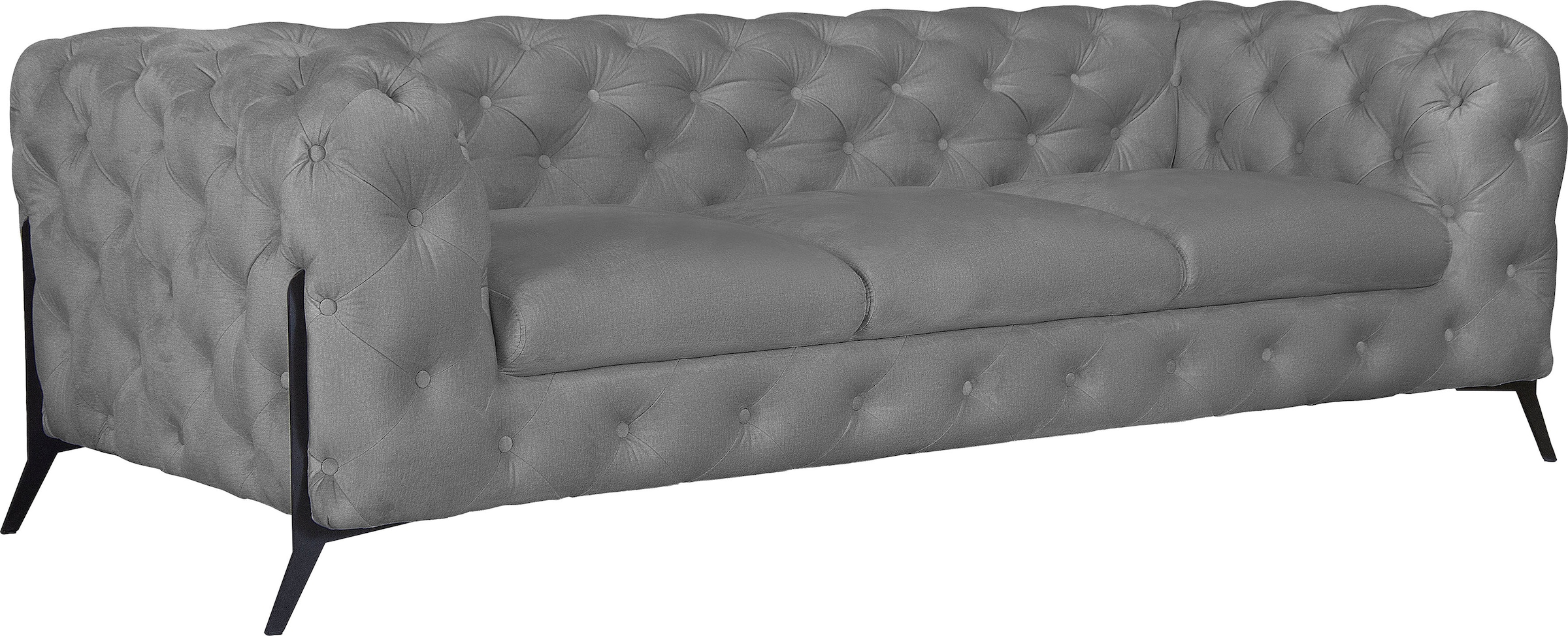 Leonique Chesterfield-Sofa »Amaury«, aufwändige Knopfheftung, moderne Chesterfield Optik, Fußfarbe wählbar