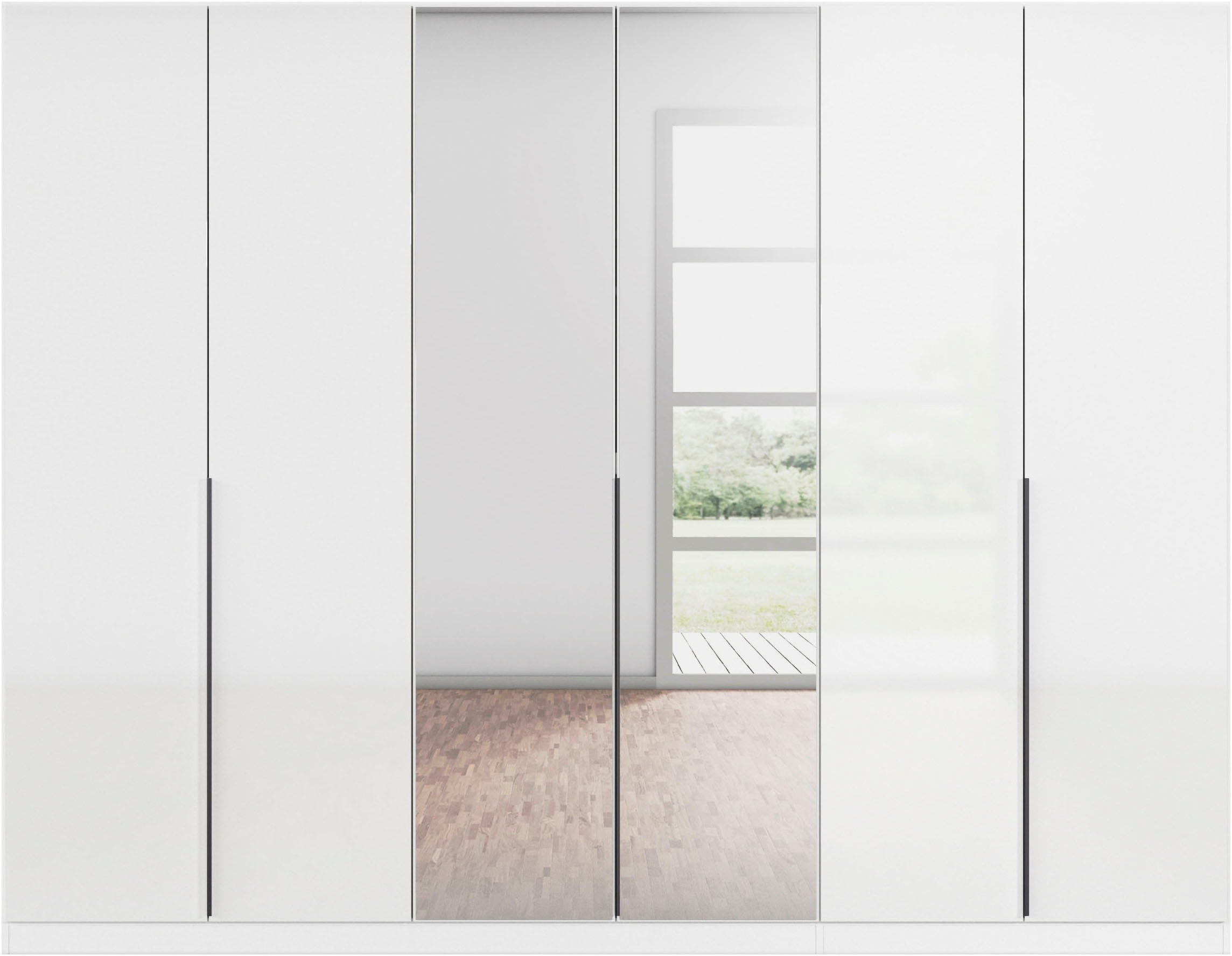 rauch Drehtürenschrank »Kleiderschrank Schrank Garderobe AGORDO mit Dekor- oder Hochglanzfront«, (in zwei Griff-Farben, Breiten 91-360 cm), durchdachte Innenausstattung, in 7 Breiten und 2 Höhen MADE IN GERMANY
