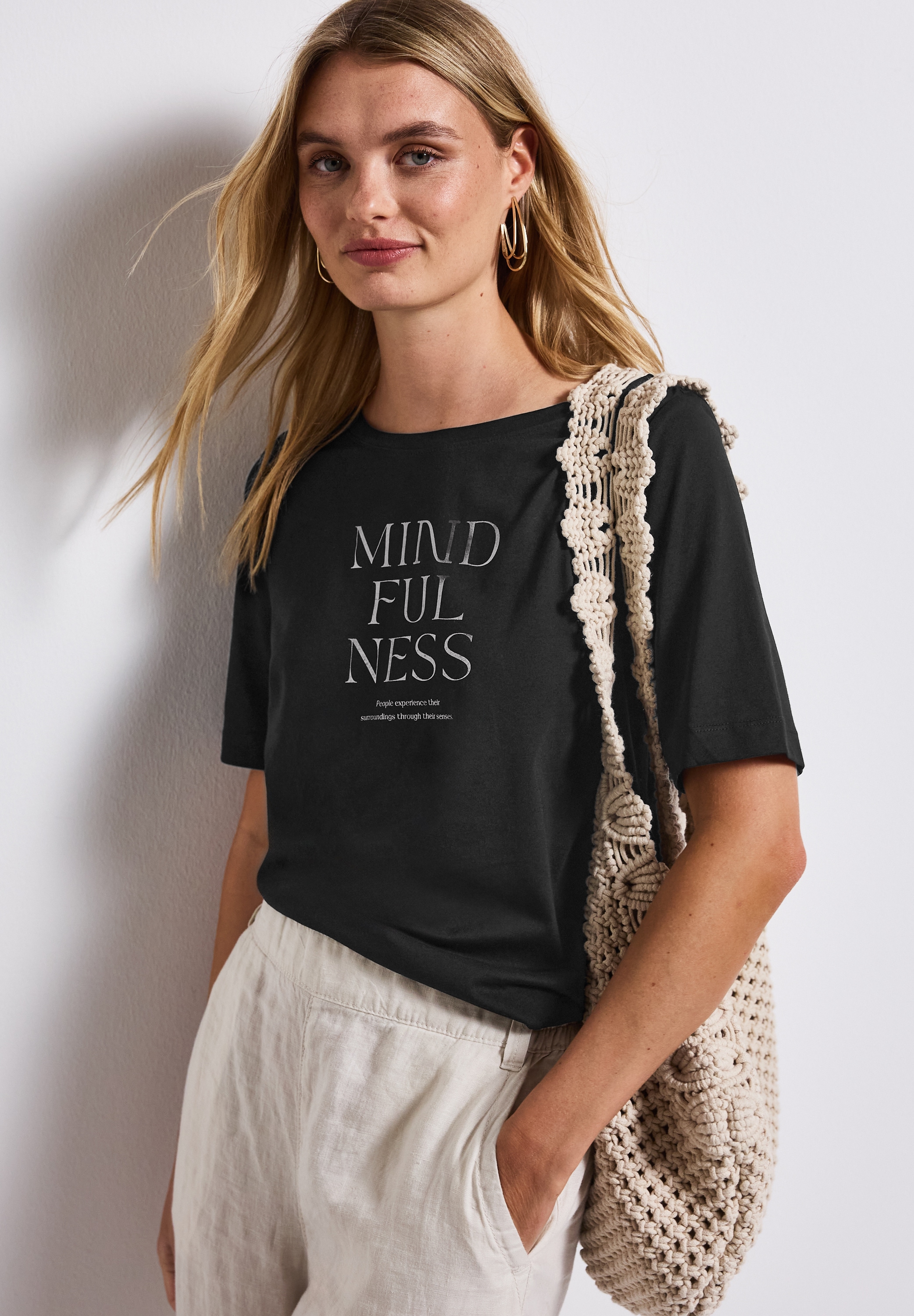 STREET ONE T-Shirt, mit Schriftzug