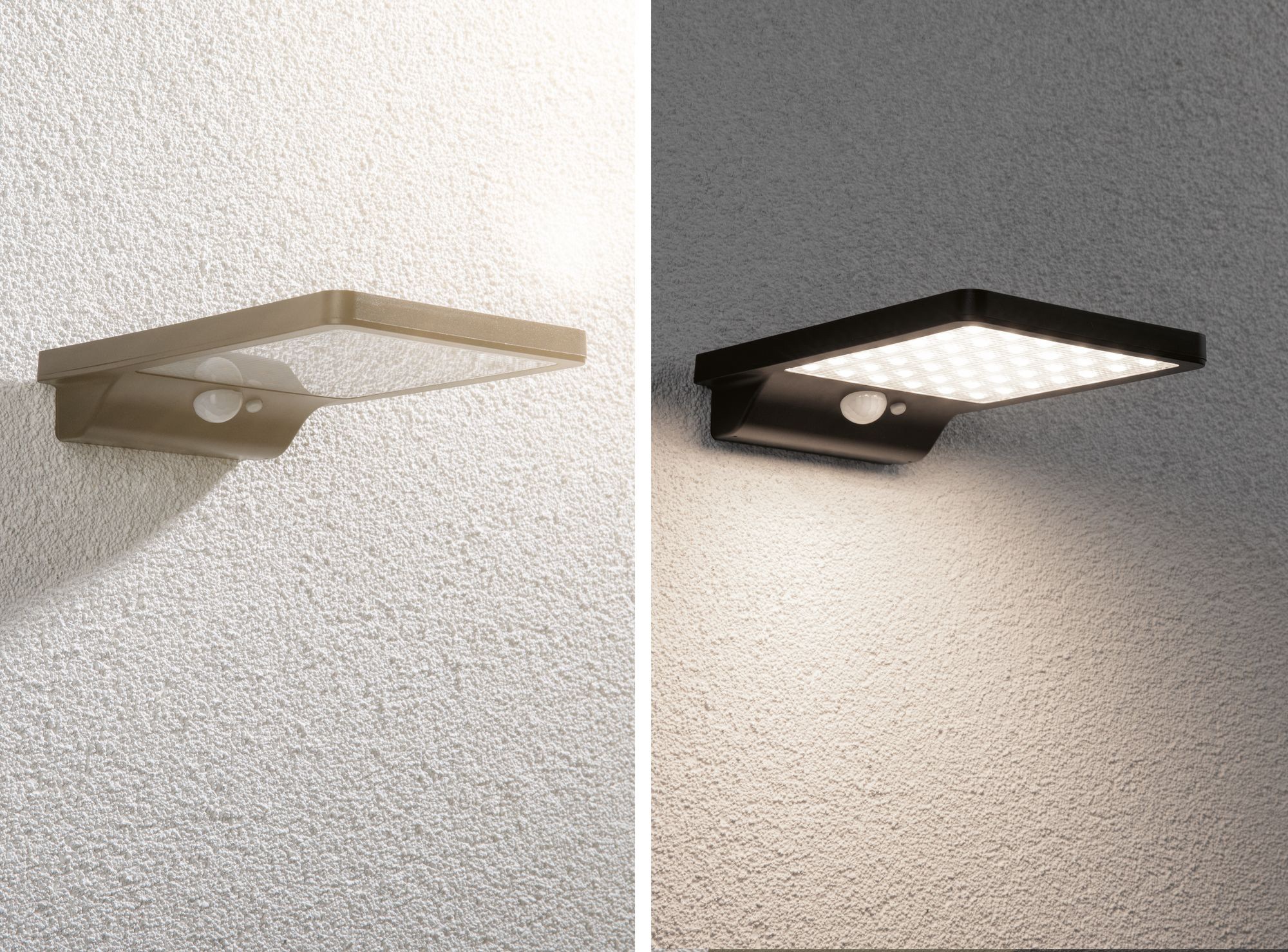 Paulmann Außen-Wandleuchte »Solveig«, 1 flammig, Leuchtmittel LED-Modul | LED fest integriert, Schwarz IP44 Warmweiß mit Dämmerungssensor und Bewegungsmelder