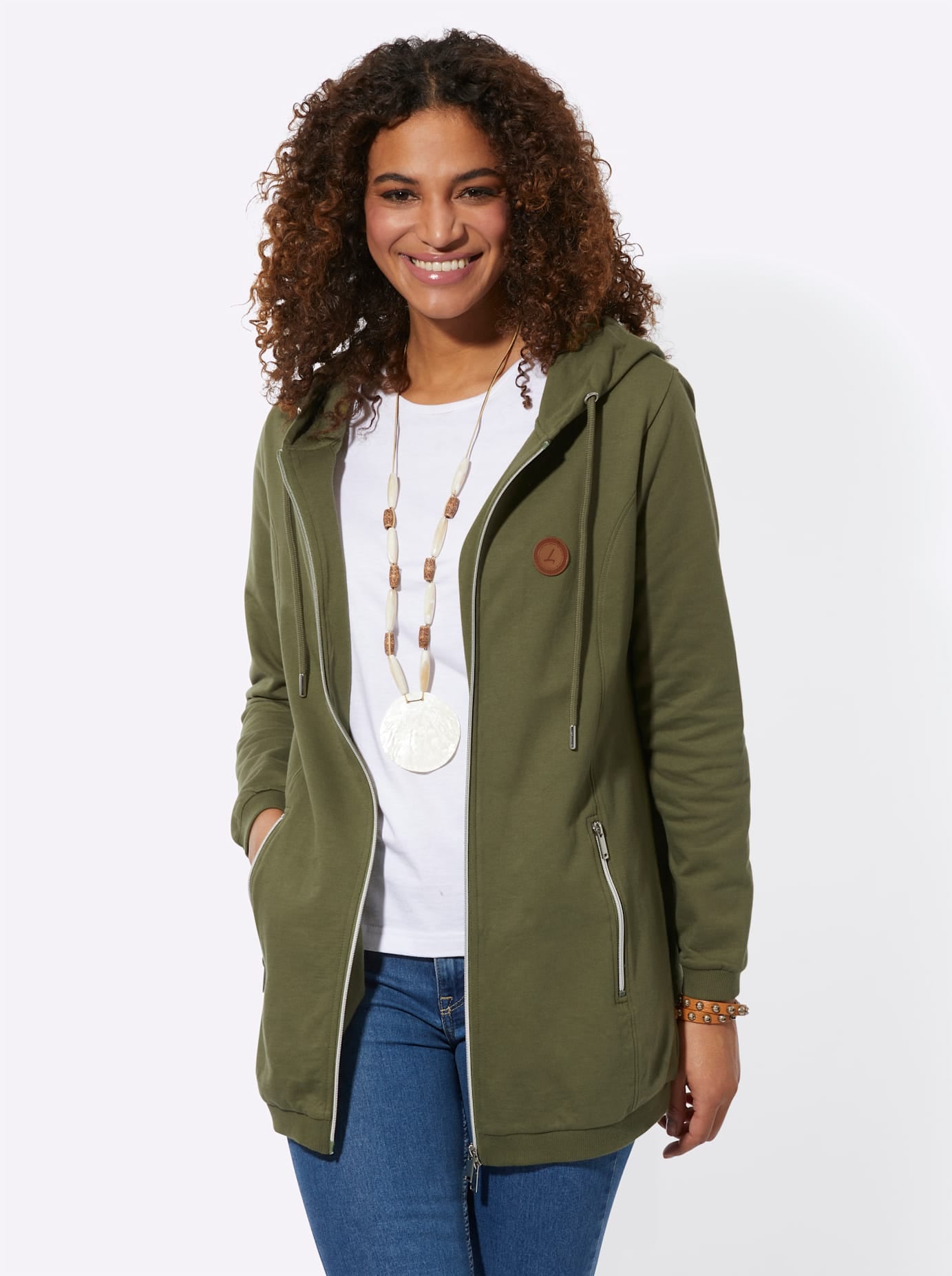 Casual Looks Shirtjacke »Sweatjacke«, (1 tlg.)