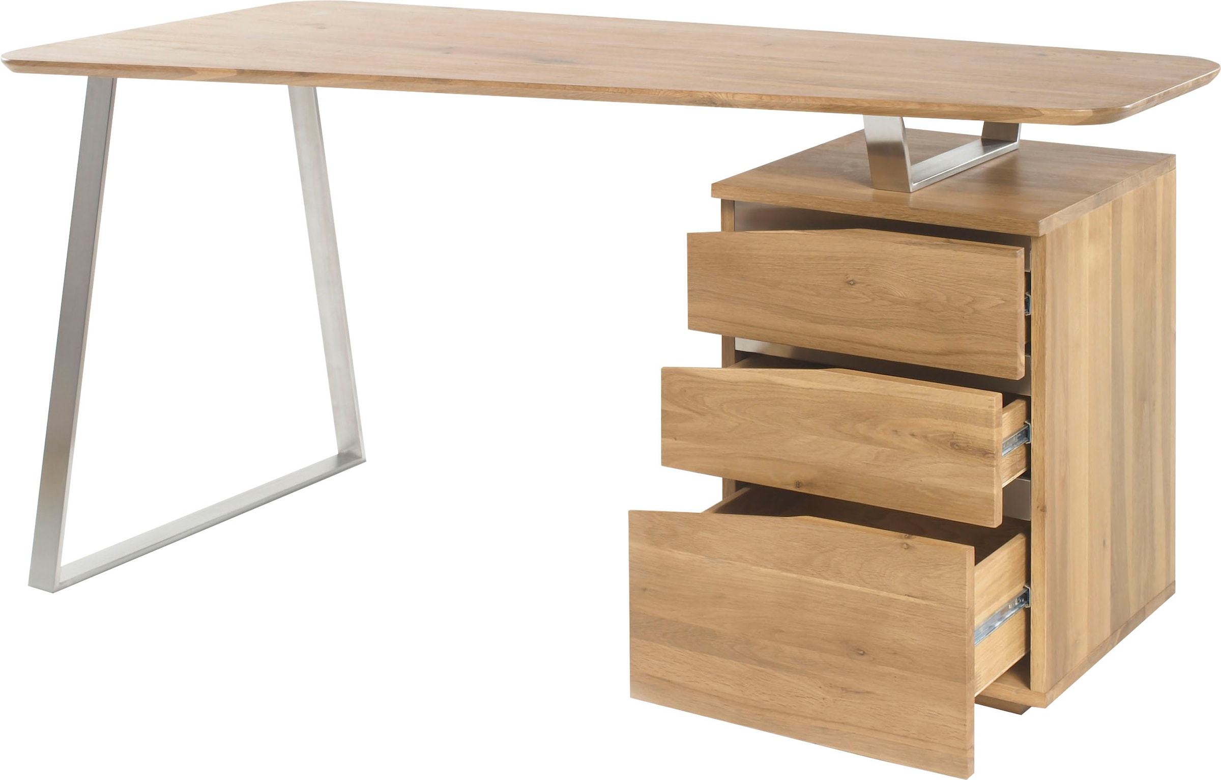 MCA furniture Schreibtisch »Tori«, Massivholz geölt, Schubladen, cm bestellen Breite mit Asteiche auf Rechnung 150 3