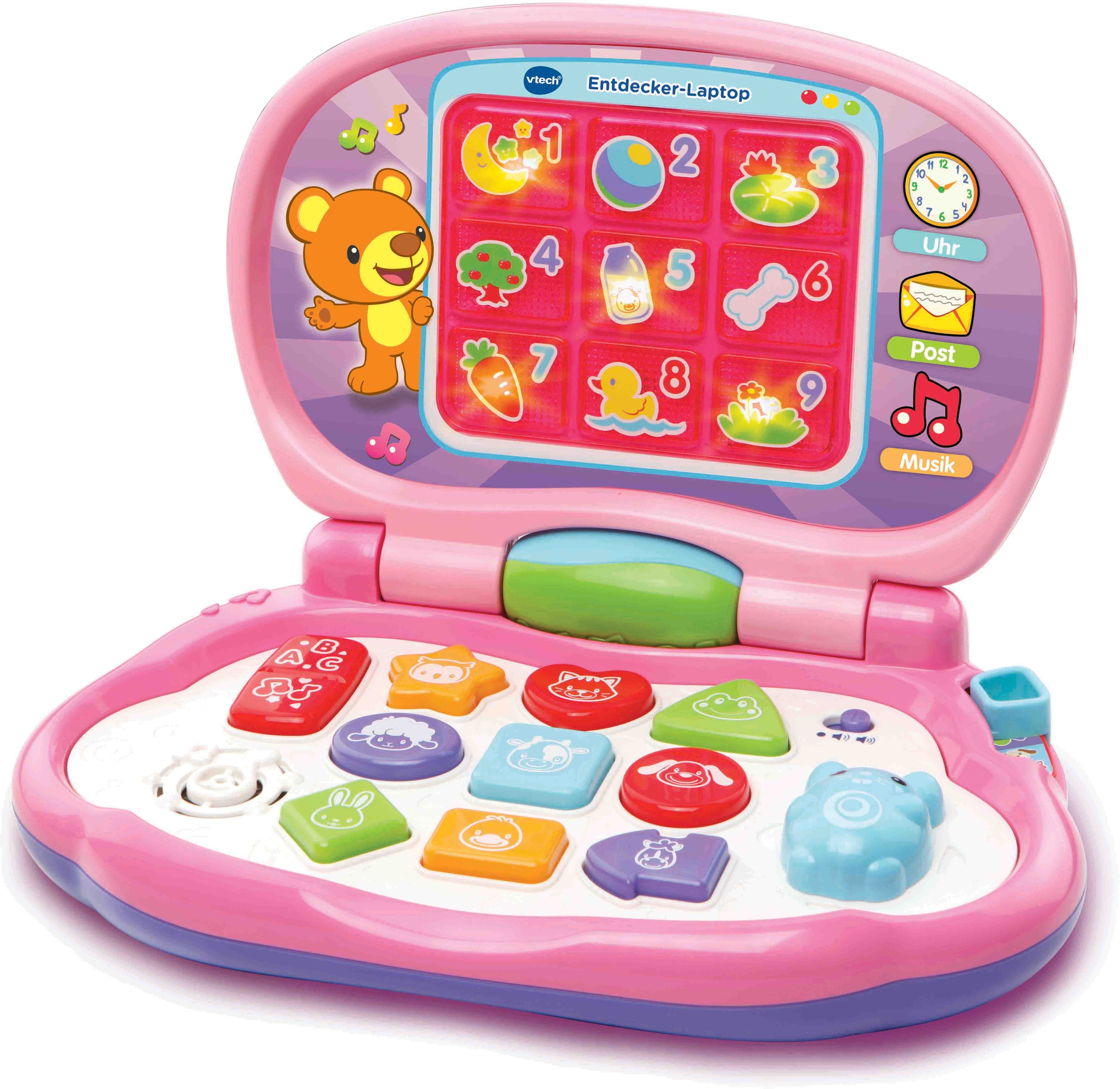 Vtech® Kindercomputer »VTechBaby, Entdecker Laptop, pink«