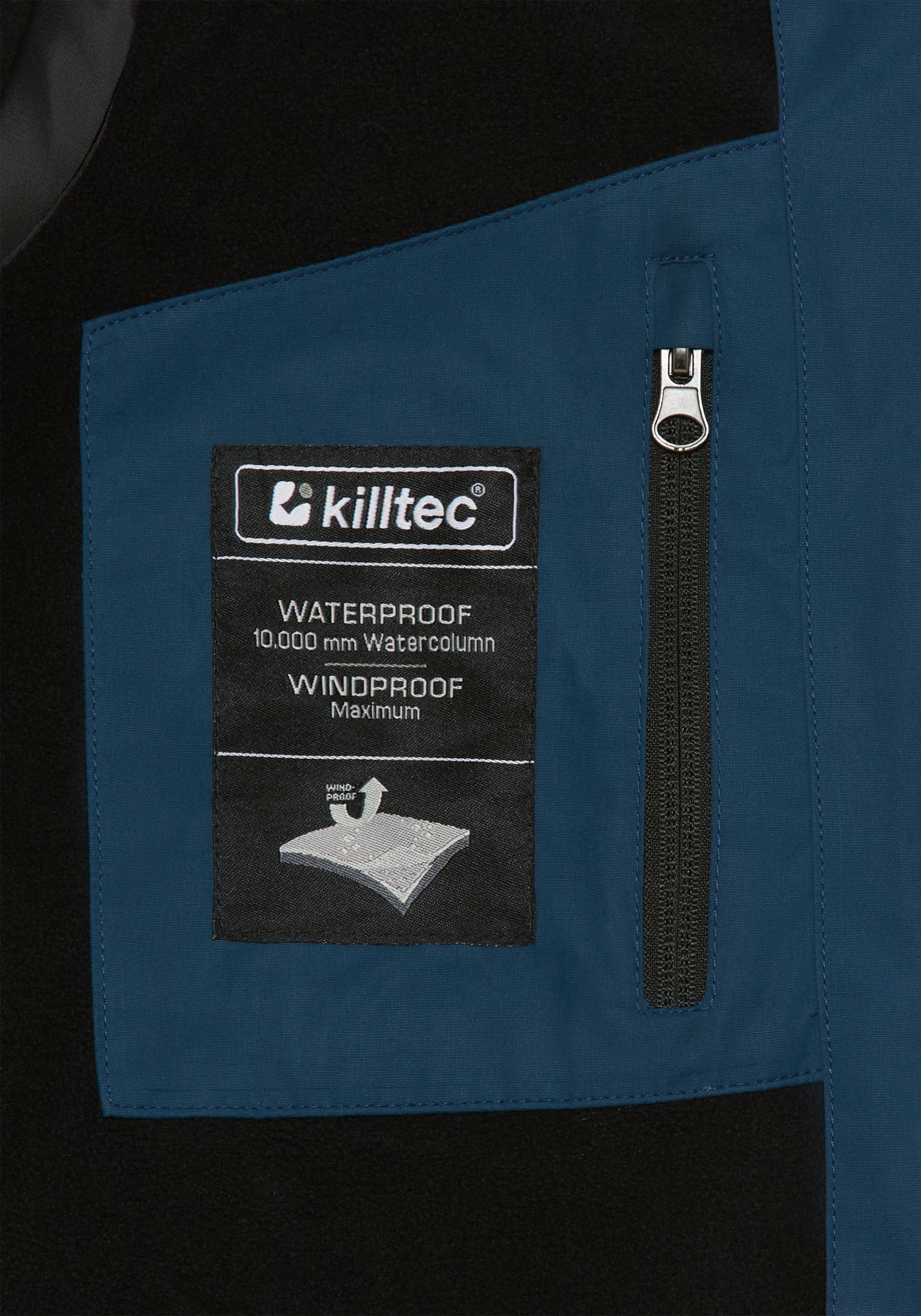 Killtec Regenjacke »KOS 153 BYS JCKT OT« 1 Stk. tlg. Winddicht & Wasserabweisend, Übergangsjacke
