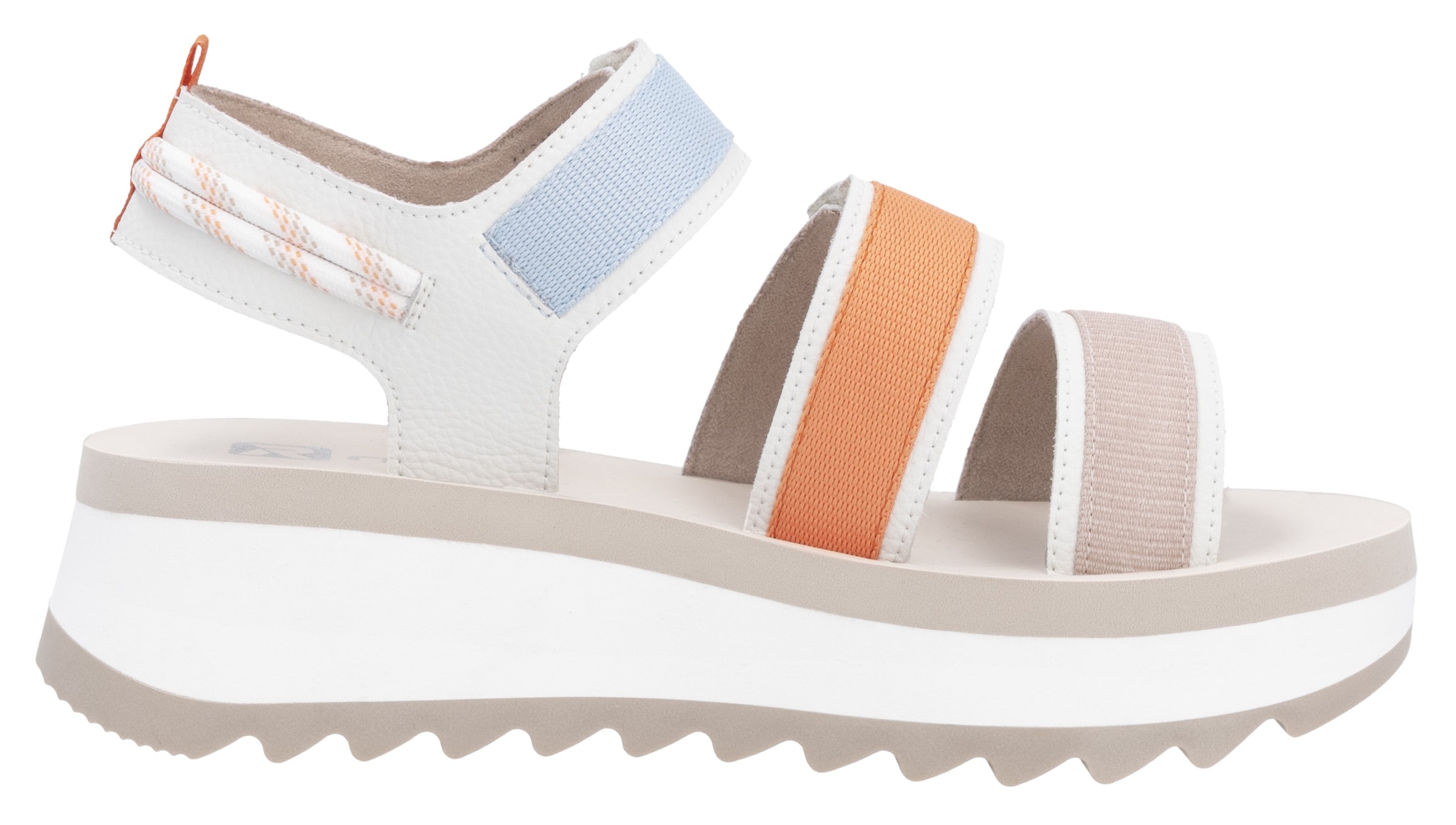 RIEKER Sport Plateausandale »Adelaide«, Sommerschuh, Outdoorsandale, Sandalette mit Klettverschlüsse