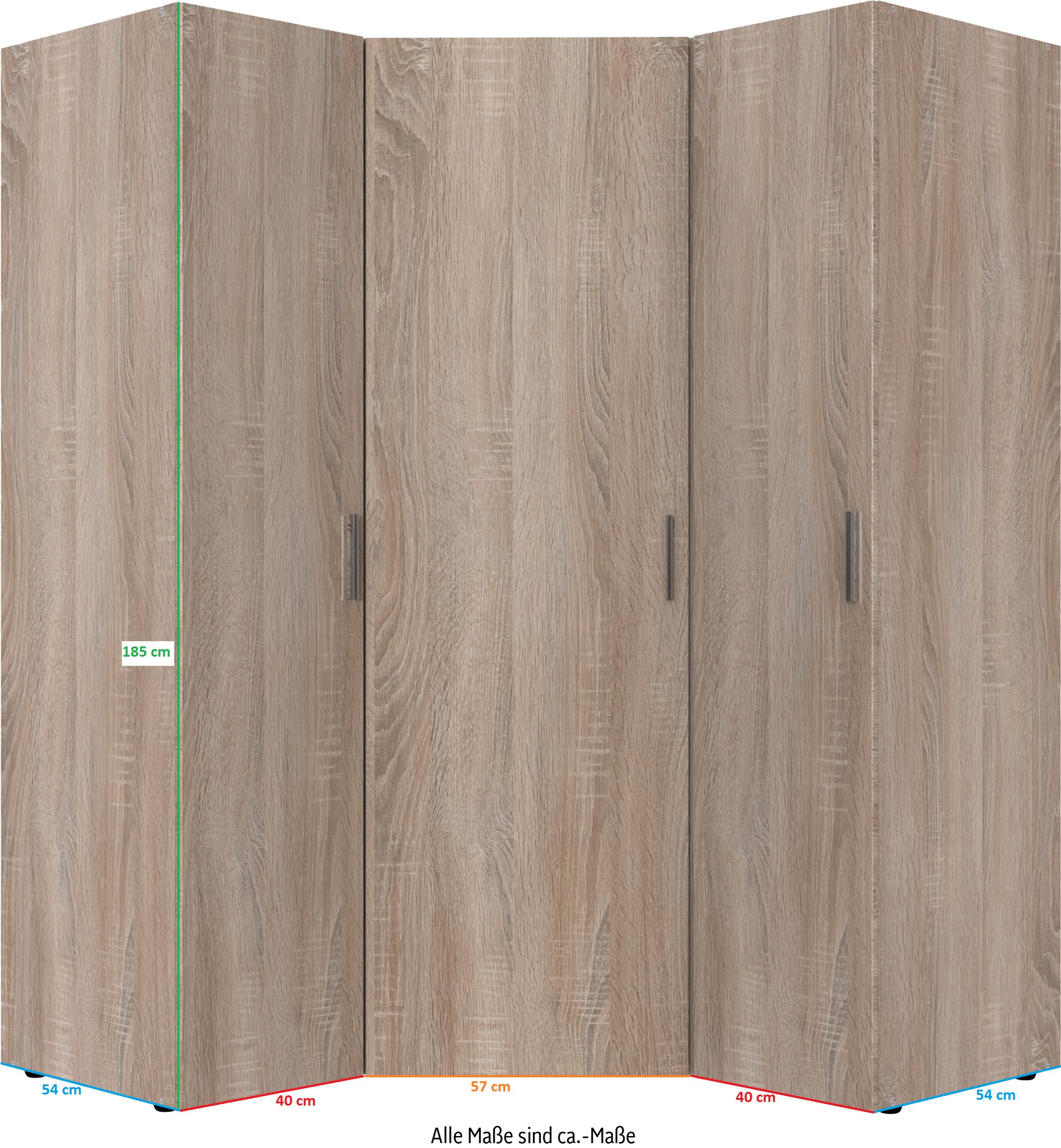 Wimex Schranksystem »Münster« Spar-Set, 3tlg: Eckschrank+ 2 Schränke 40cm breit,  Mehrzweckschrank